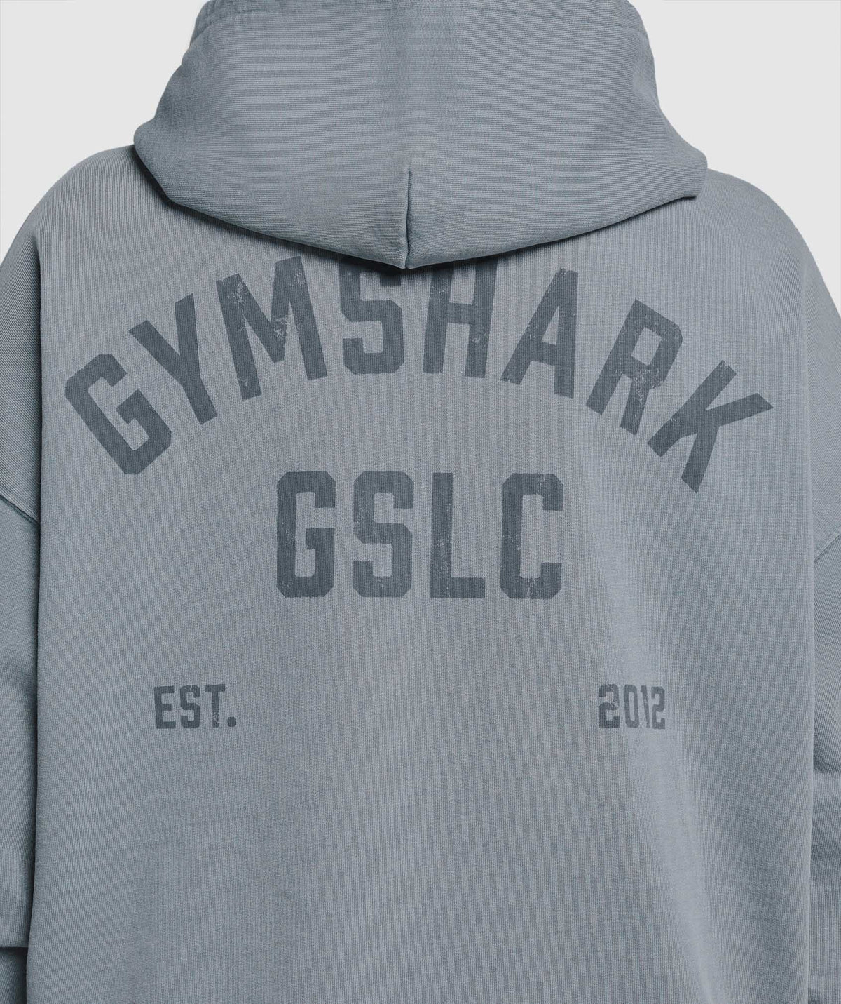 Gymshark 66 Washed Graphic Oversized Hoodie - Iron Blue/Wash