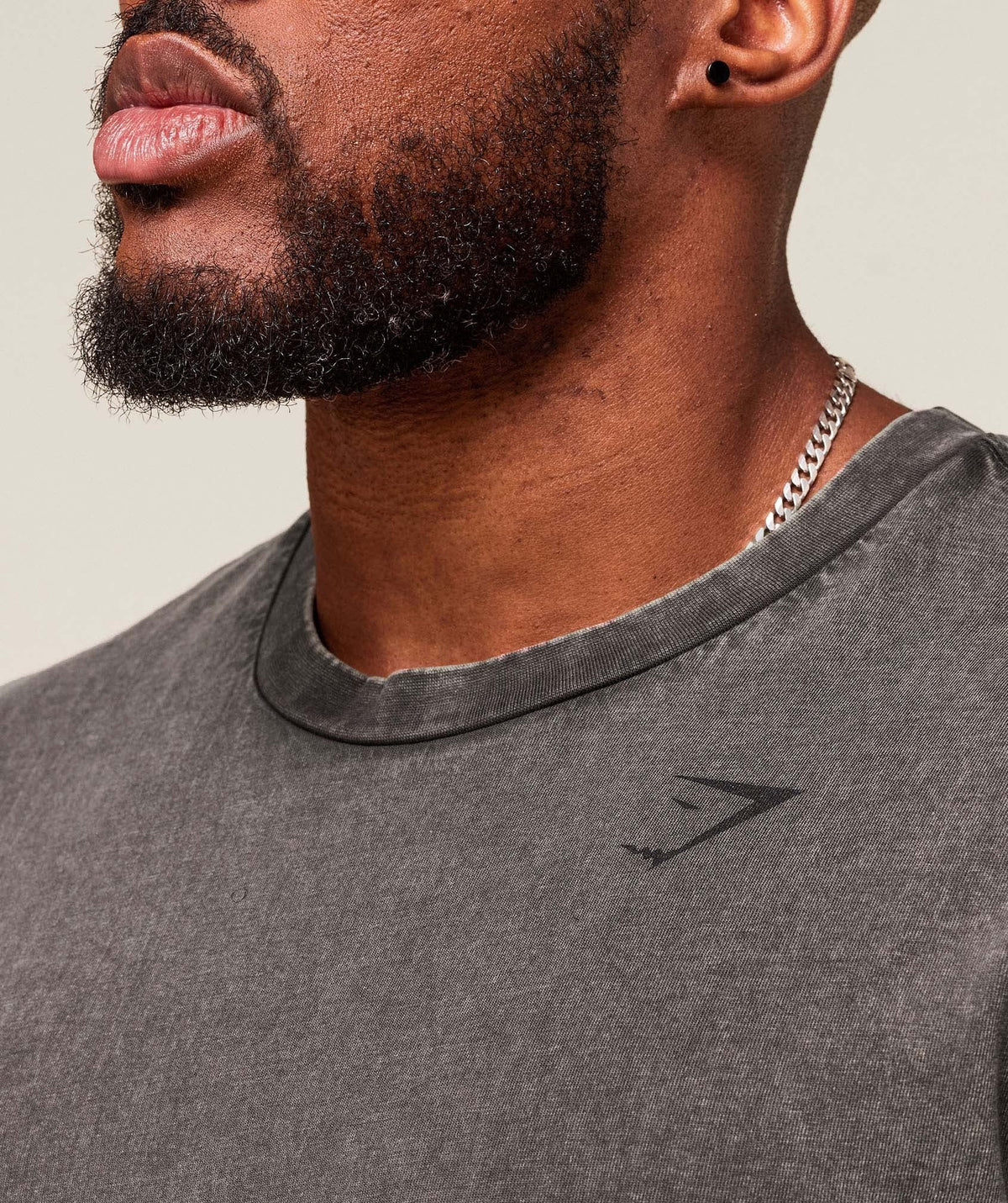 Gymshark Power Washed Tee - Onyx Grey/Acid Wash Small Ball