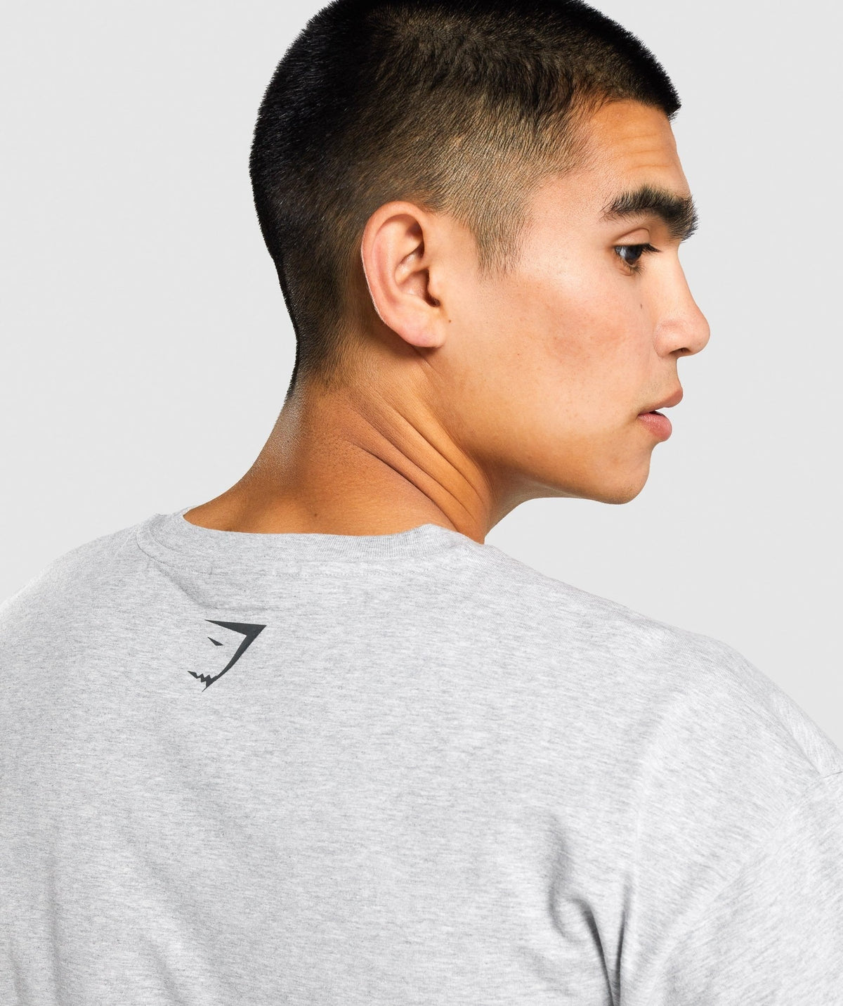 Gymshark GSLC Collegiate Oversized Tee - Light Grey Marl