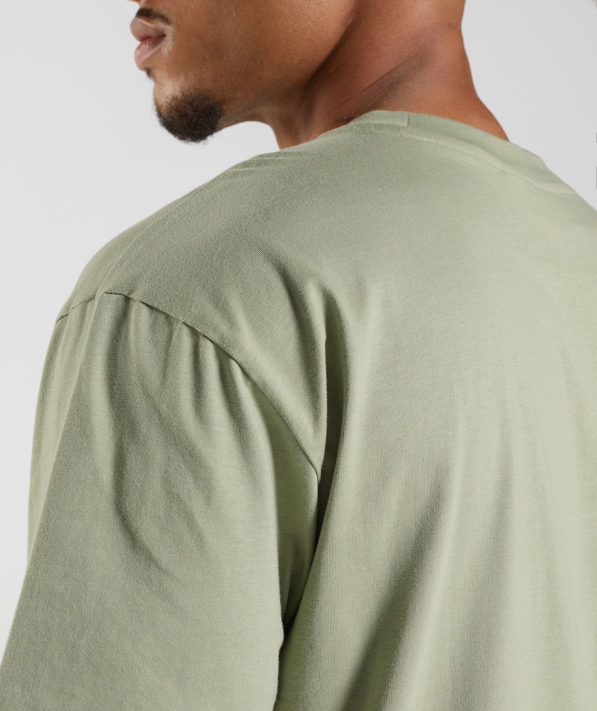 Gymshark Rest Day Sweats Tee - Sage Green