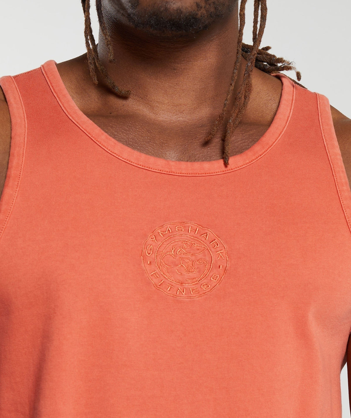 Gymshark Premium Legacy Tank - Muted Orange/Pigment Dye