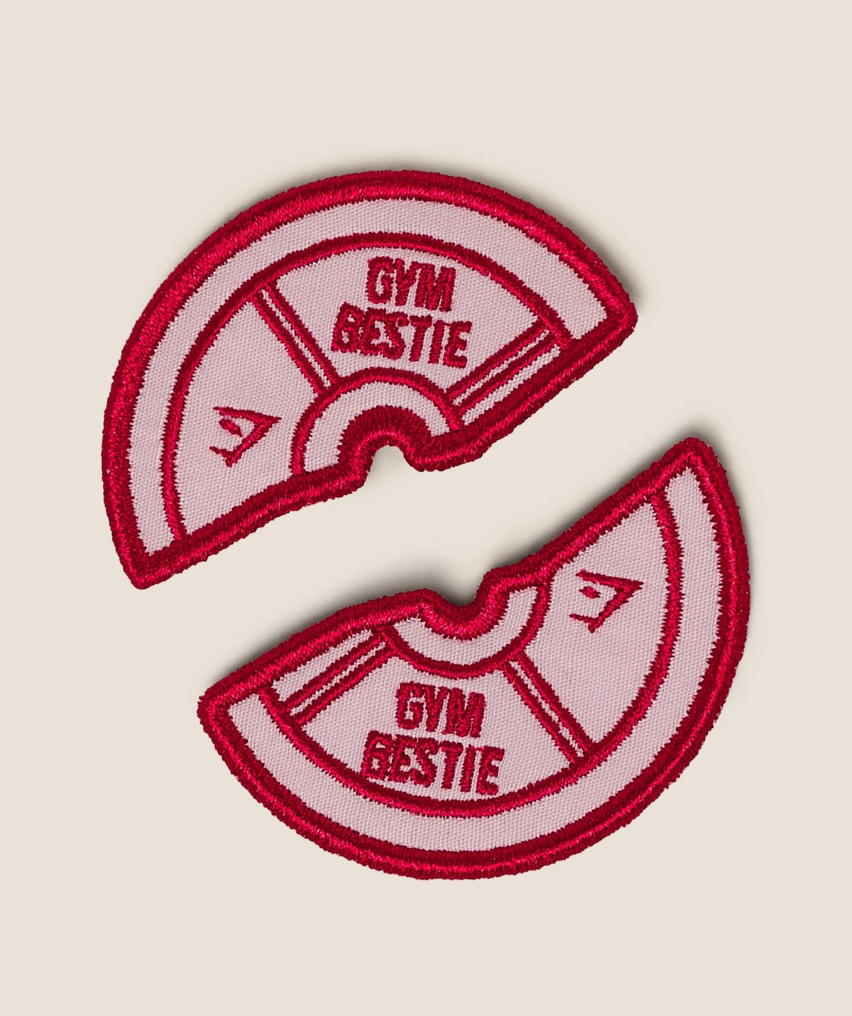 Gymshark Gym Besties Patches - Cloud Pink/Carmine Red