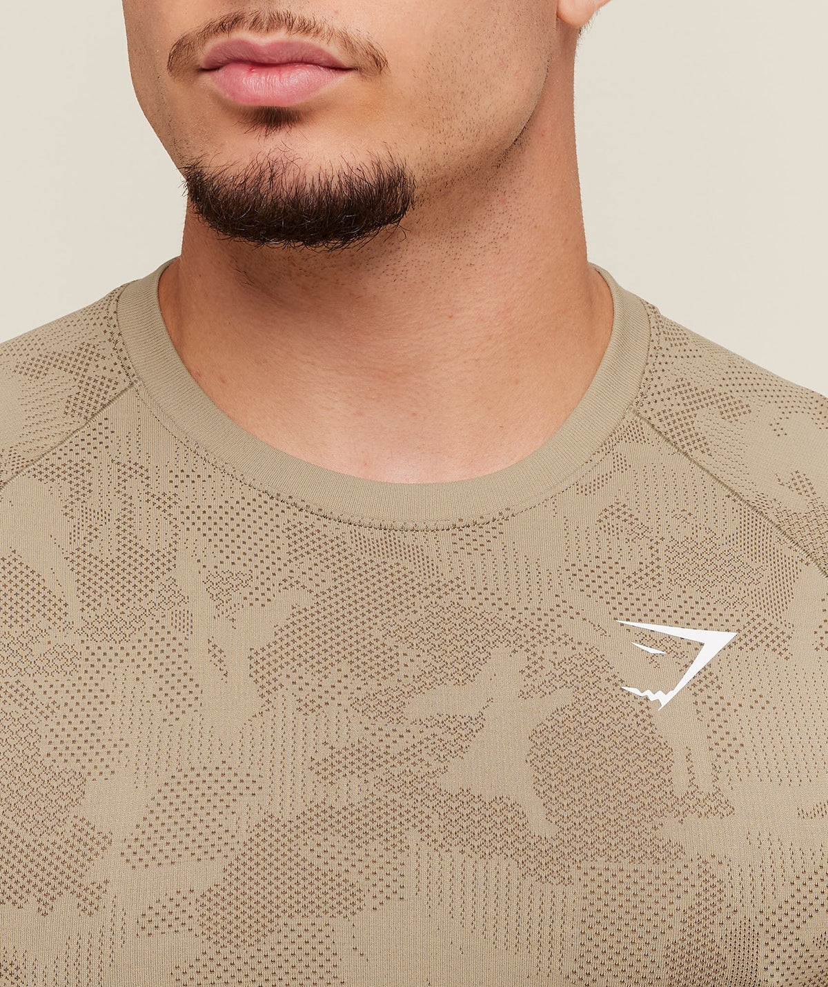 Gymshark Geo Seamless Tee - Cement Brown/Soul Brown