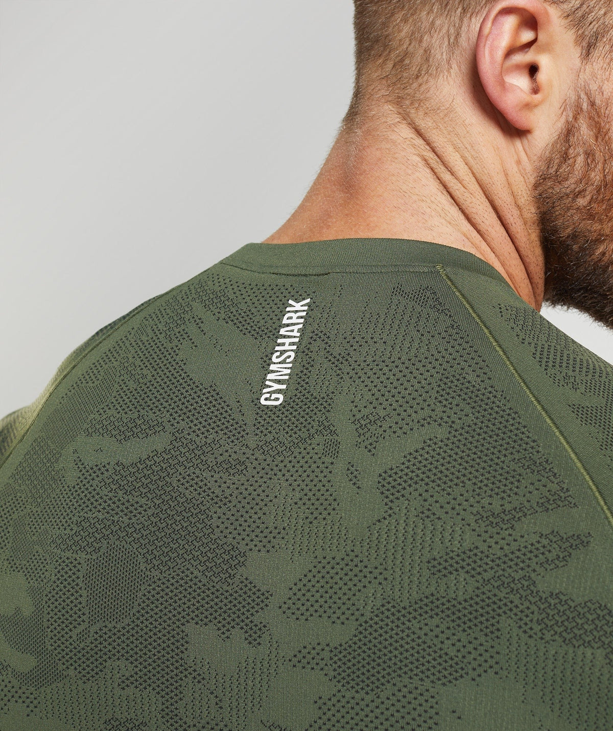 Gymshark Geo Seamless Tee - Core Olive/Black