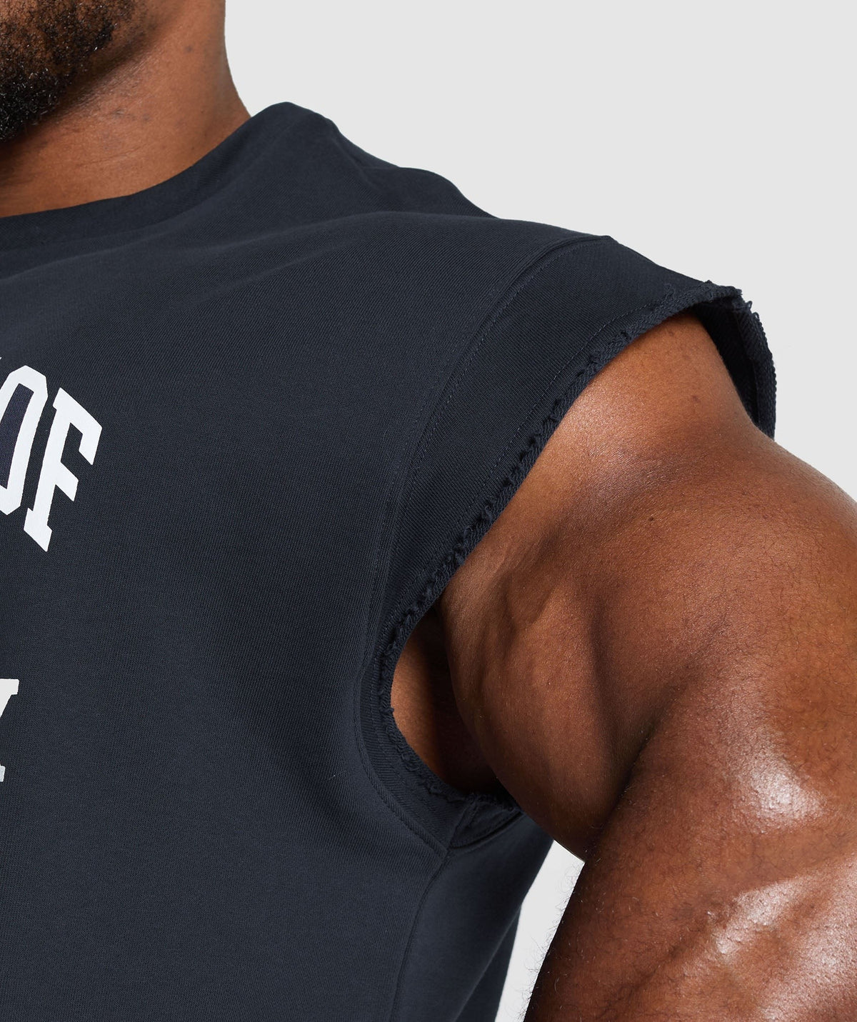 Gymshark Graphic Cut Off Tee - Heavy Blue