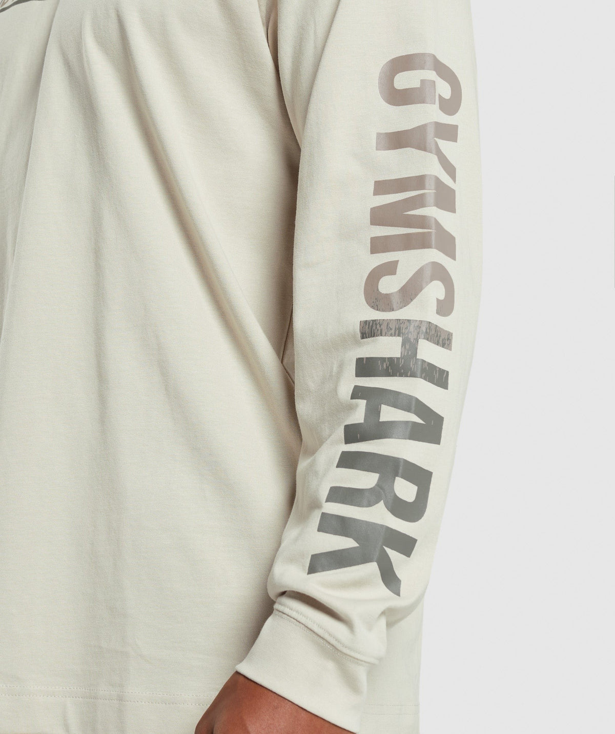 Gymshark Global Graphic Long Sleeve Tee - Pebble Grey