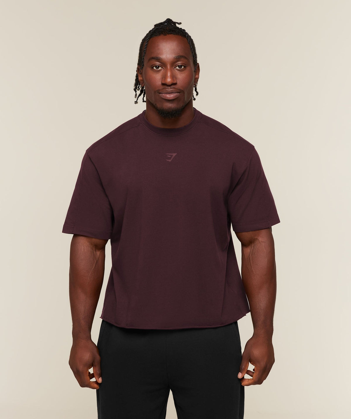 Gymshark Power Washed Oversized Tee - Cherry Purple/Wash