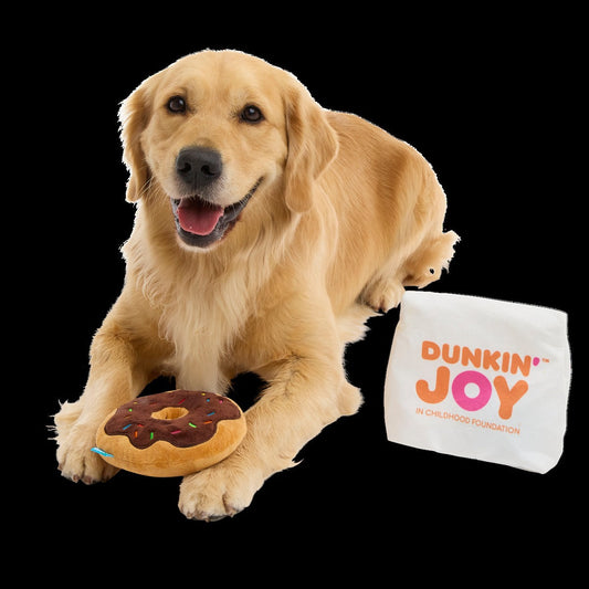 Dunkin'® Chocolate Frosted Donut Plush Multi-Part Dog Toy