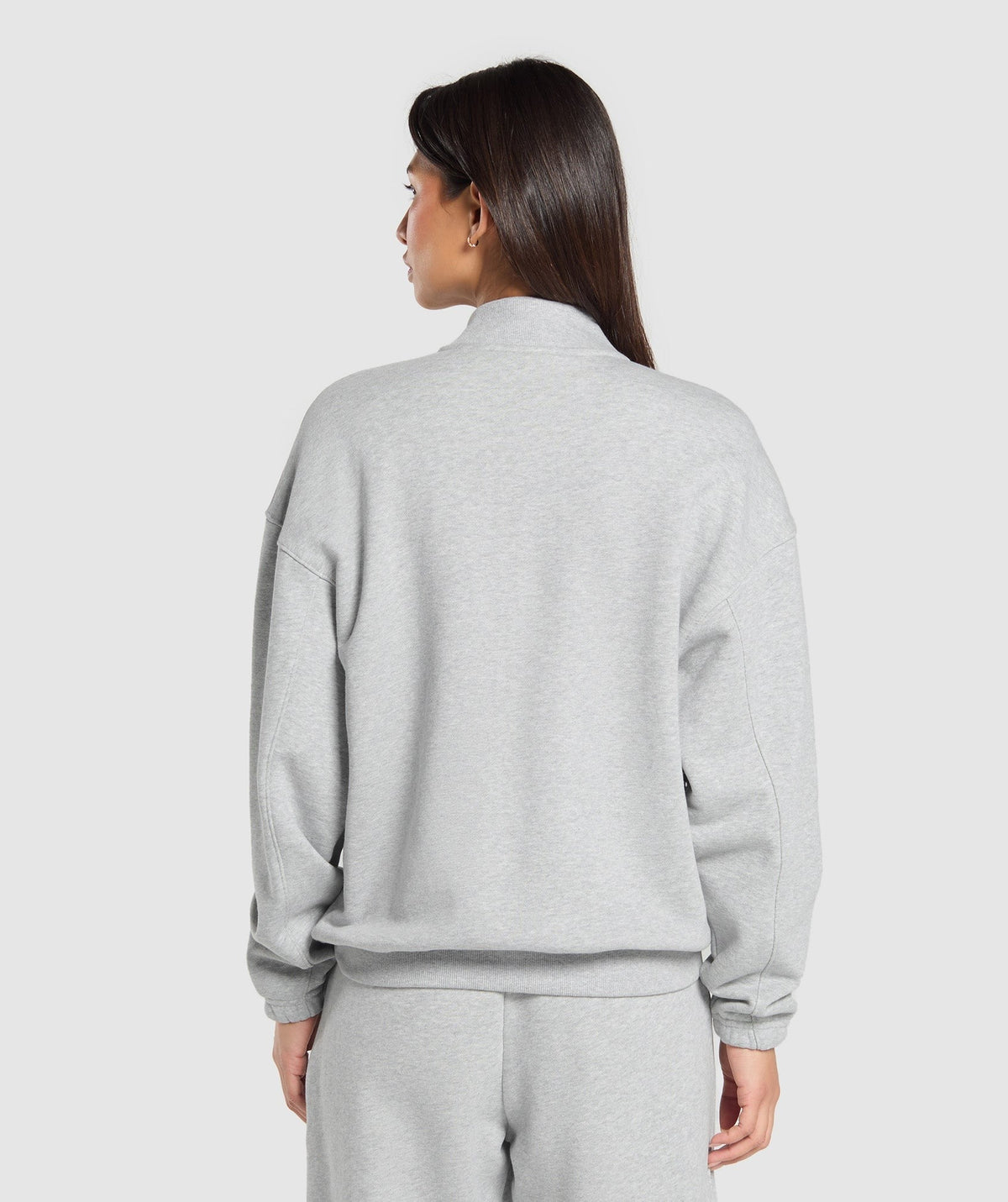 Gymshark Rest Day Sweats 2.0 1/4 Zip Pullover - Light Grey Core Marl