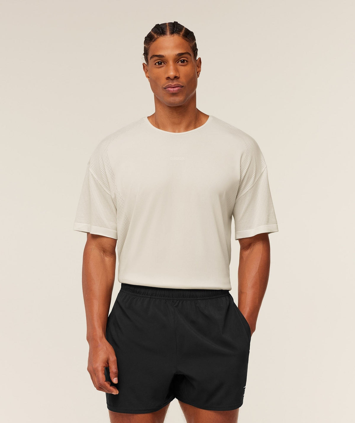 Gymshark Distance Seamless Tee - Soft White