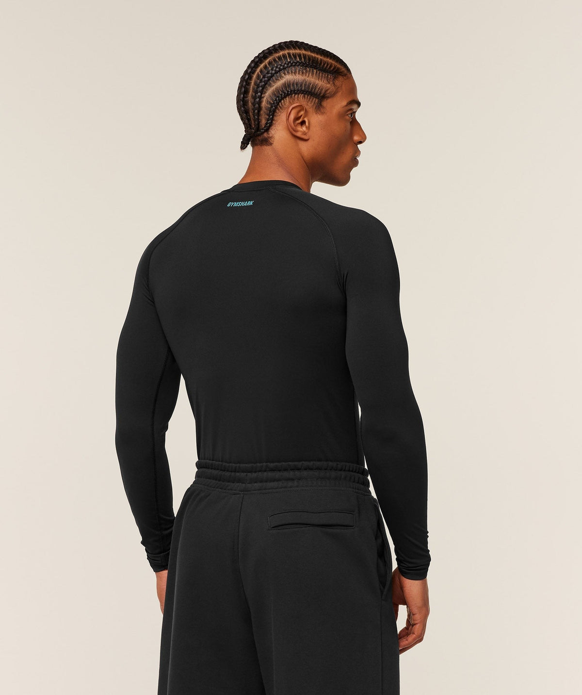 Gymshark Element Baselayer Long Sleeve Tee - Black/Brand Blue