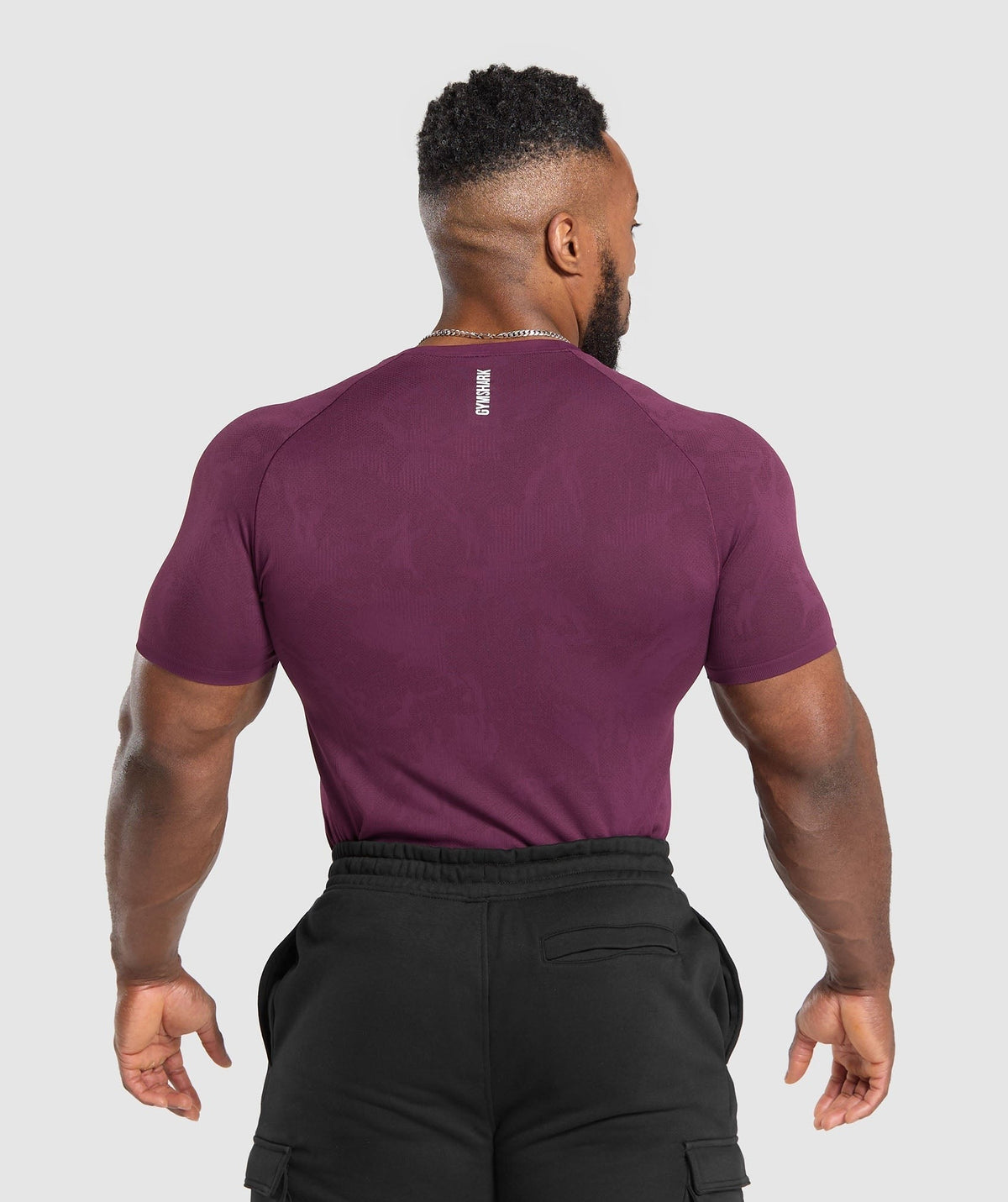 Gymshark Geo Seamless Tee - Magenta Purple/Depth Purple
