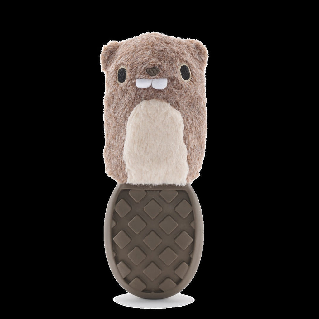 P.B. Beaver Durable Super Chewer 2-in-1 Rip and Reveal Dog Toy