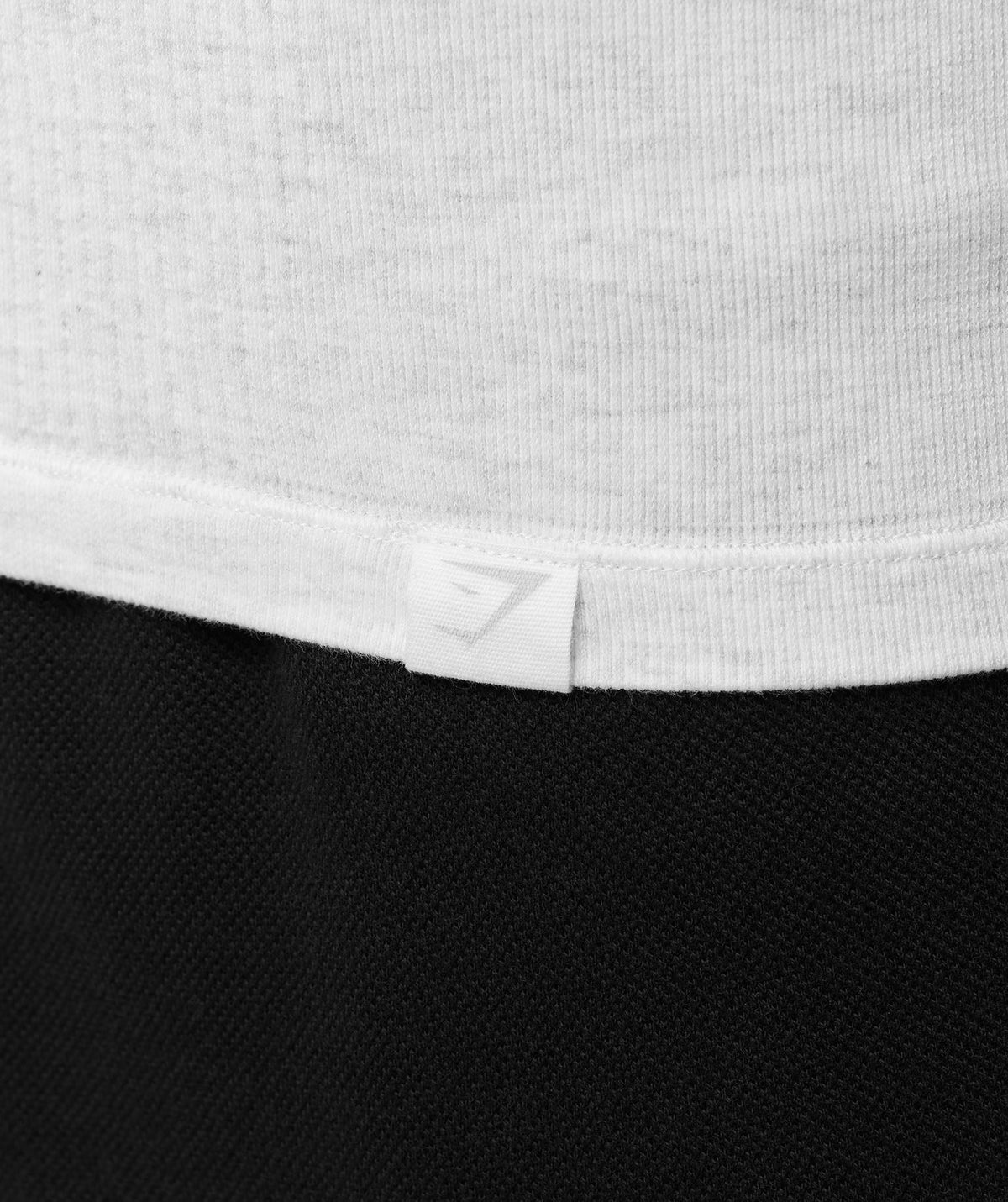 Gymshark Cotton Seamless Long Sleeve Tee - White Grey Marl