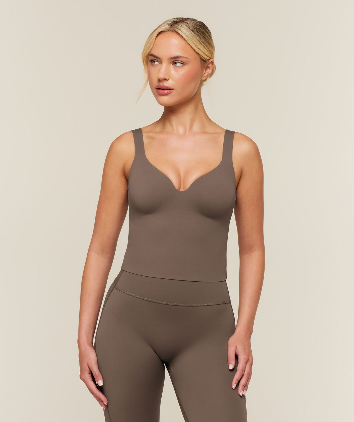 Gymshark Shape Push Up Tank - Soft Brown