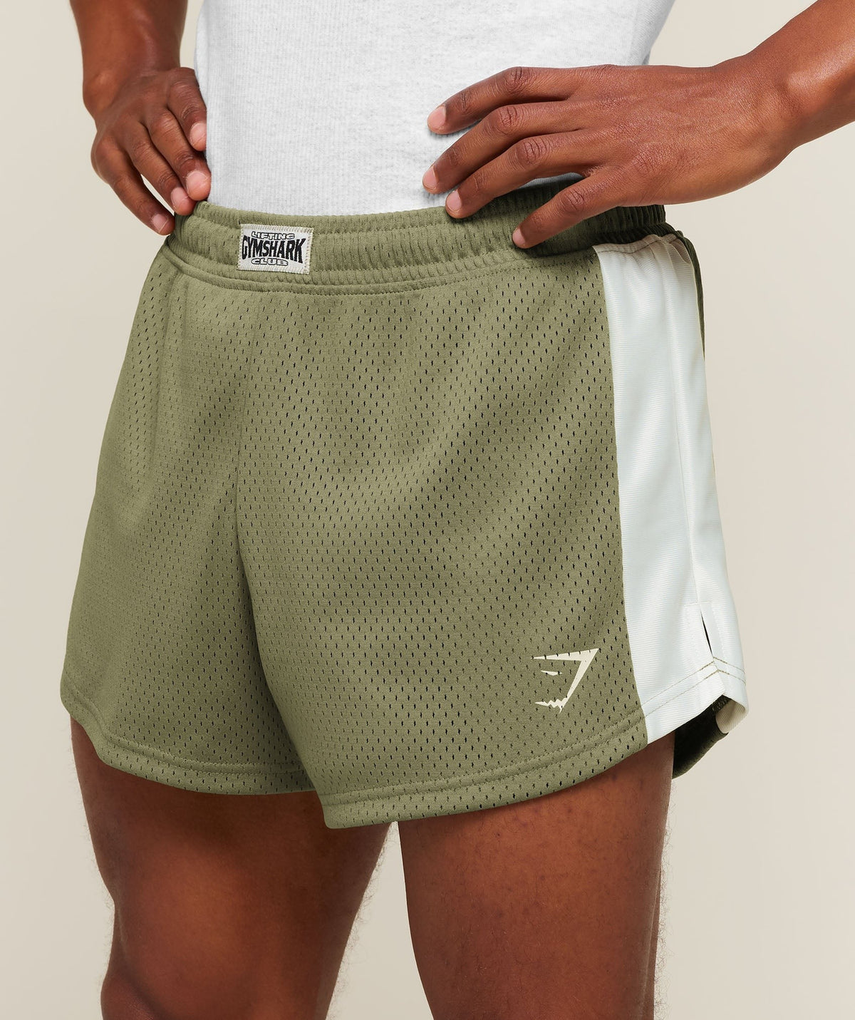 Gymshark Lifting Icons 3" Shorts - Grounded Green/Soft White