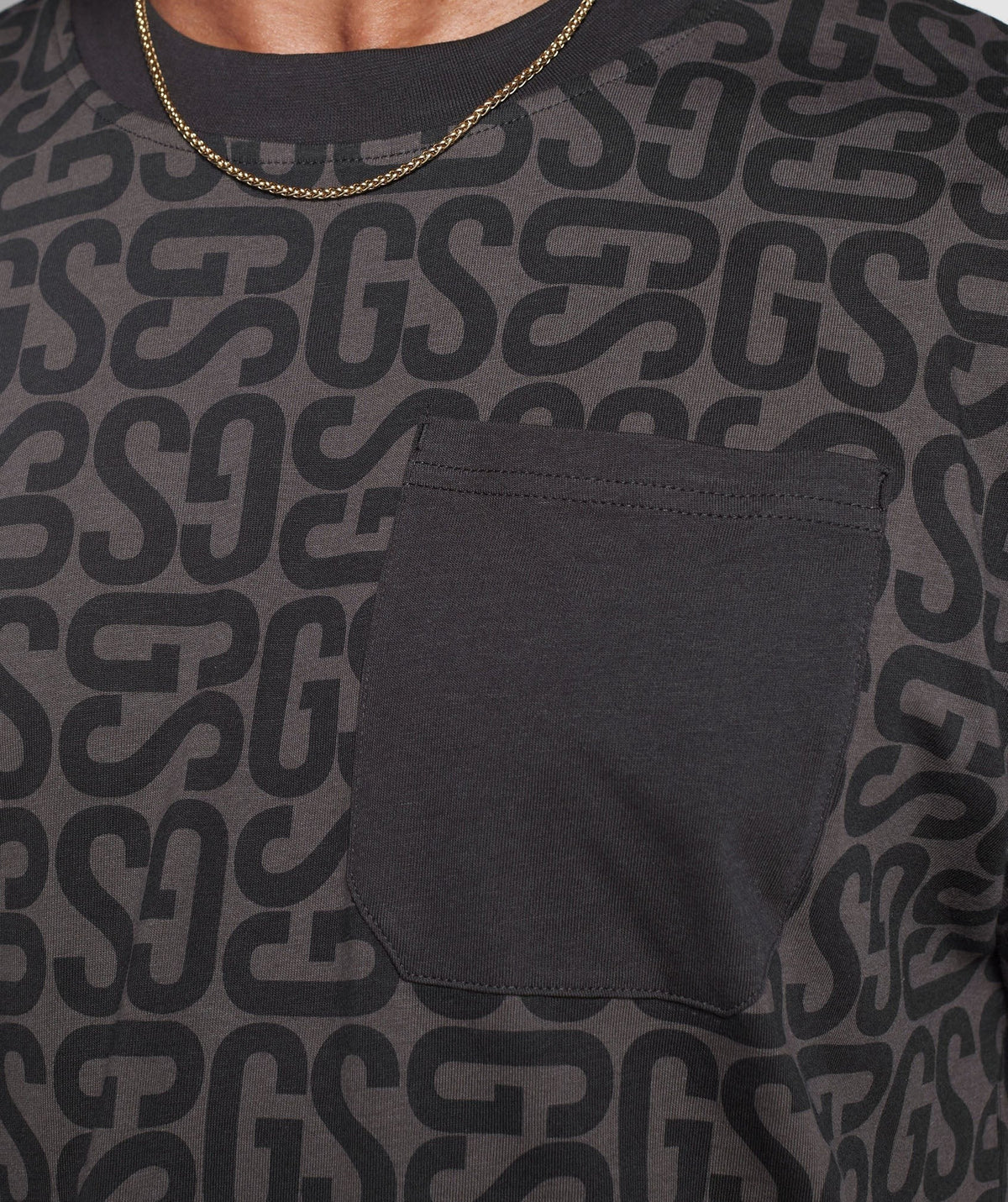 Gymshark Monogram Tee - Black/Black