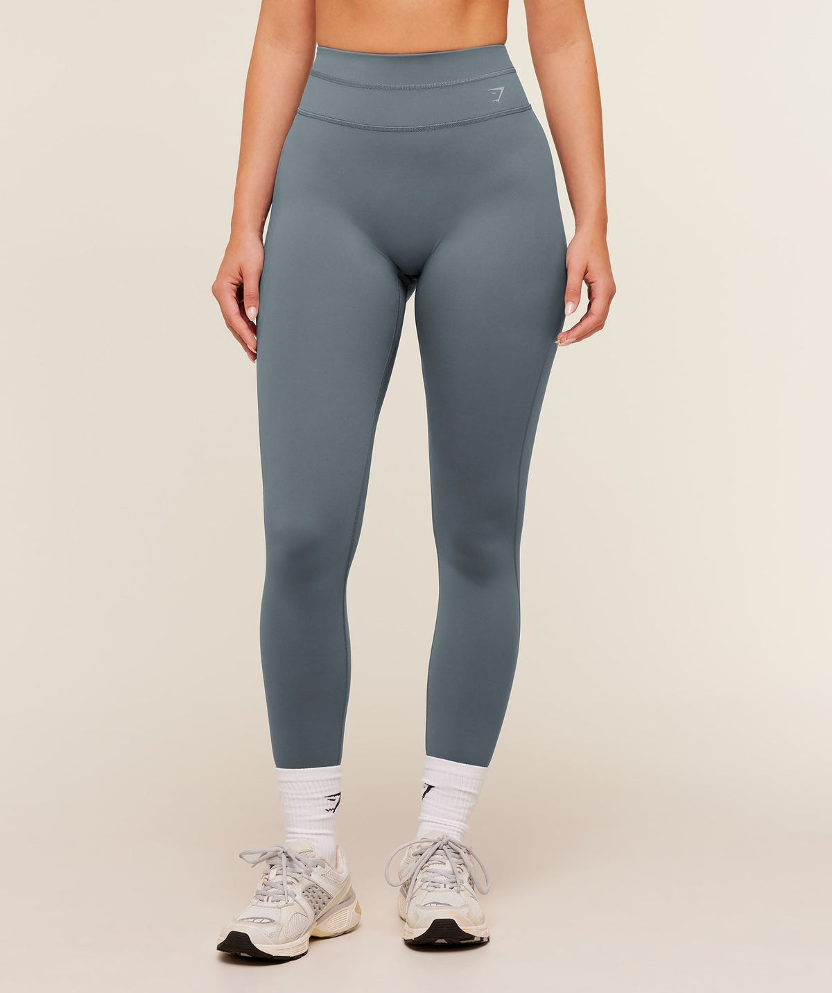 Gymshark Crossover Back Leggings - Iron Blue