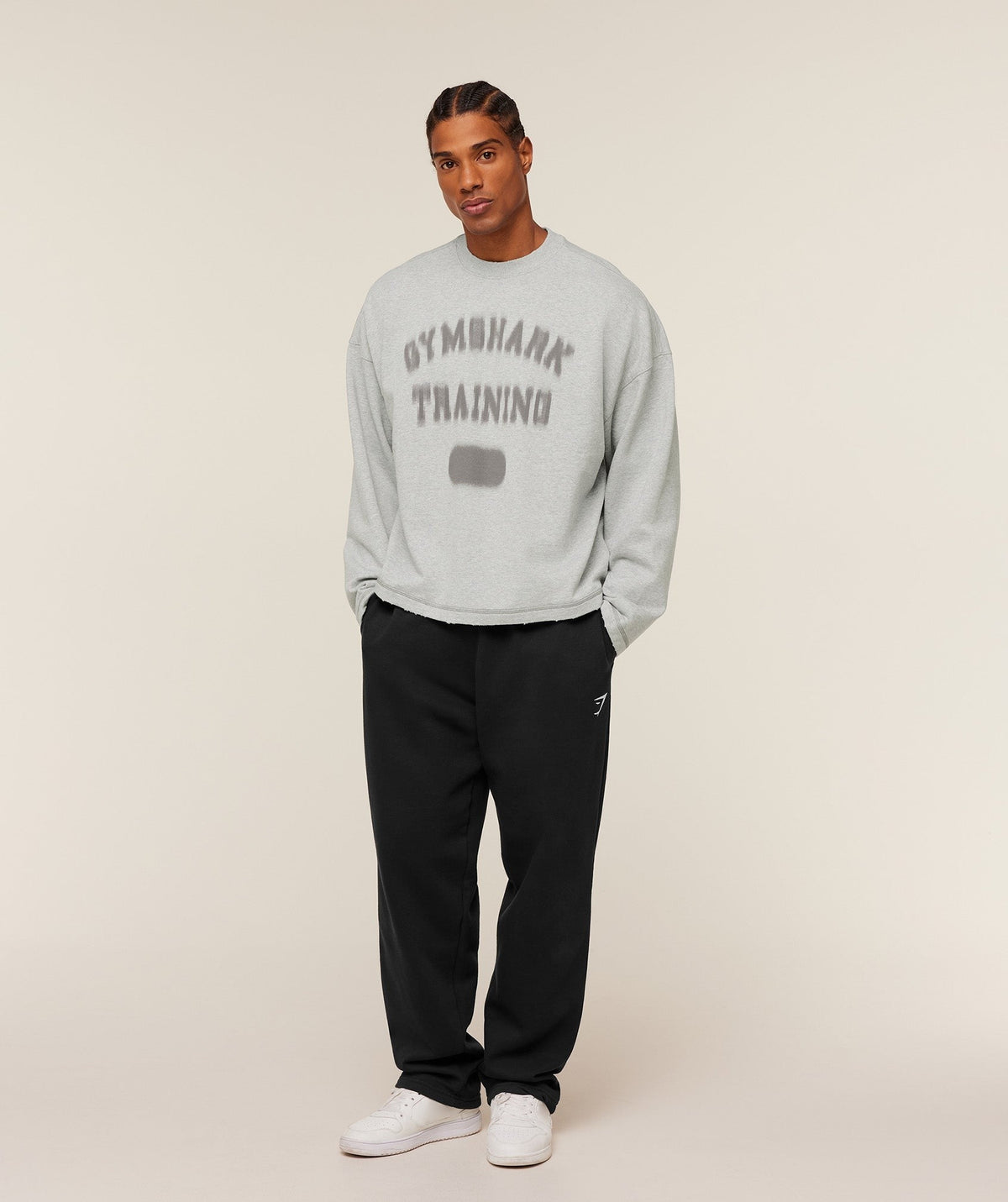 Gymshark Re-Rack Crew Neck Pullover - Soft Grey Marl