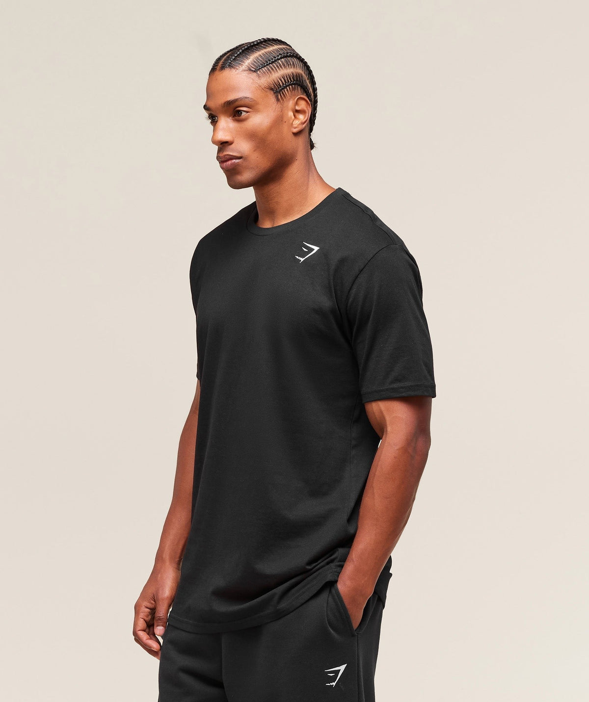 Gymshark Crest Tee (Tall) - Black
