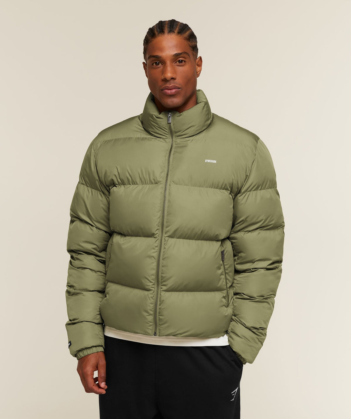 Gymshark Puffer Jacket - Grounded Green