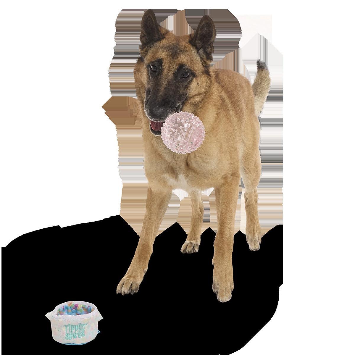 Yippin’ Spots Plush Multi-Part Fetch + Enrichment Dog Toy