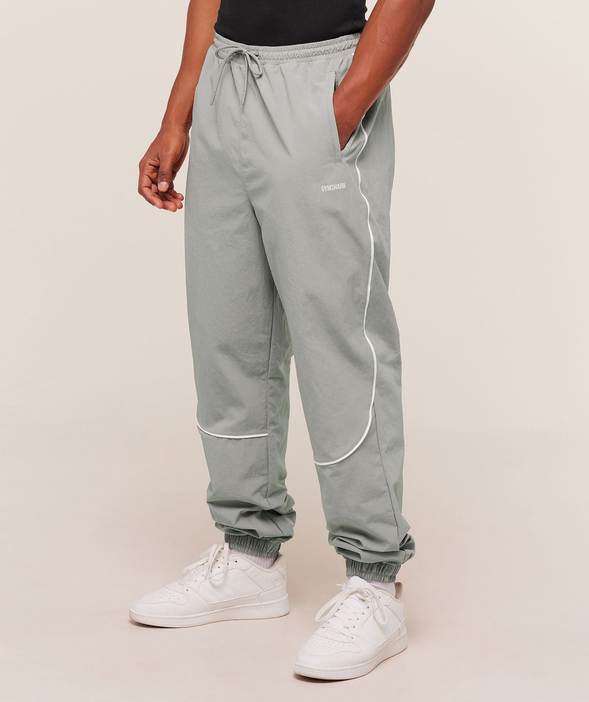 Gymshark Retro Shell Track Pants - Smokey Grey