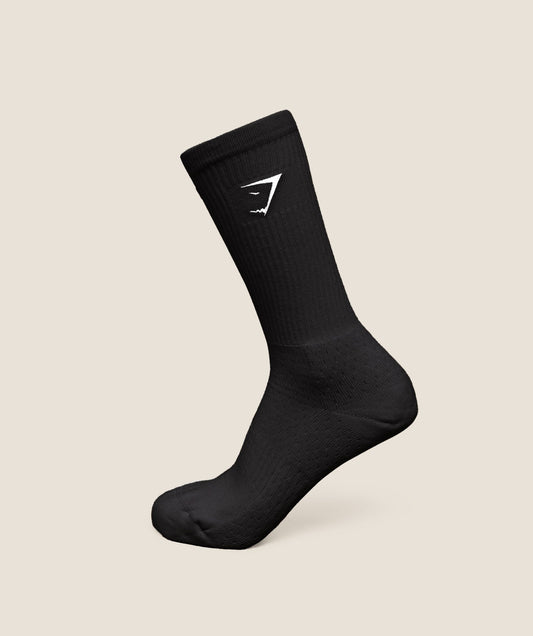 Gymshark Premium Sharkhead Crew Sock - Black