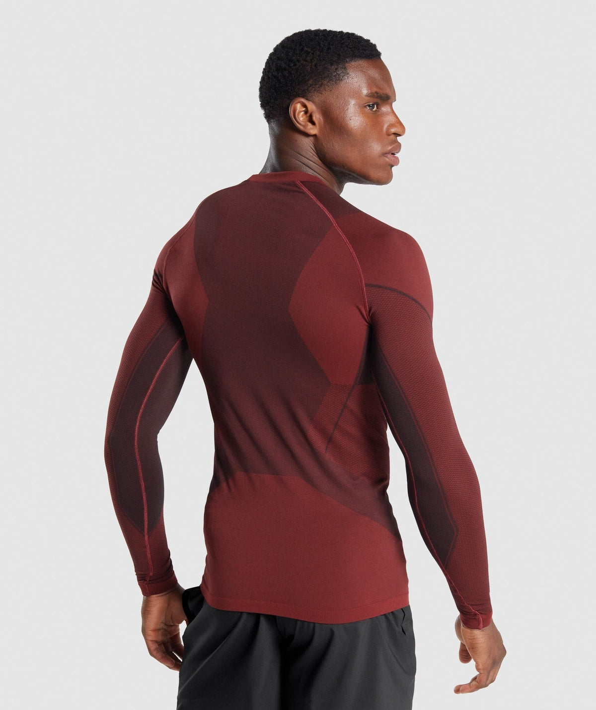 Gymshark Free Force Seamless Long Sleeve Tee - Burgundy
