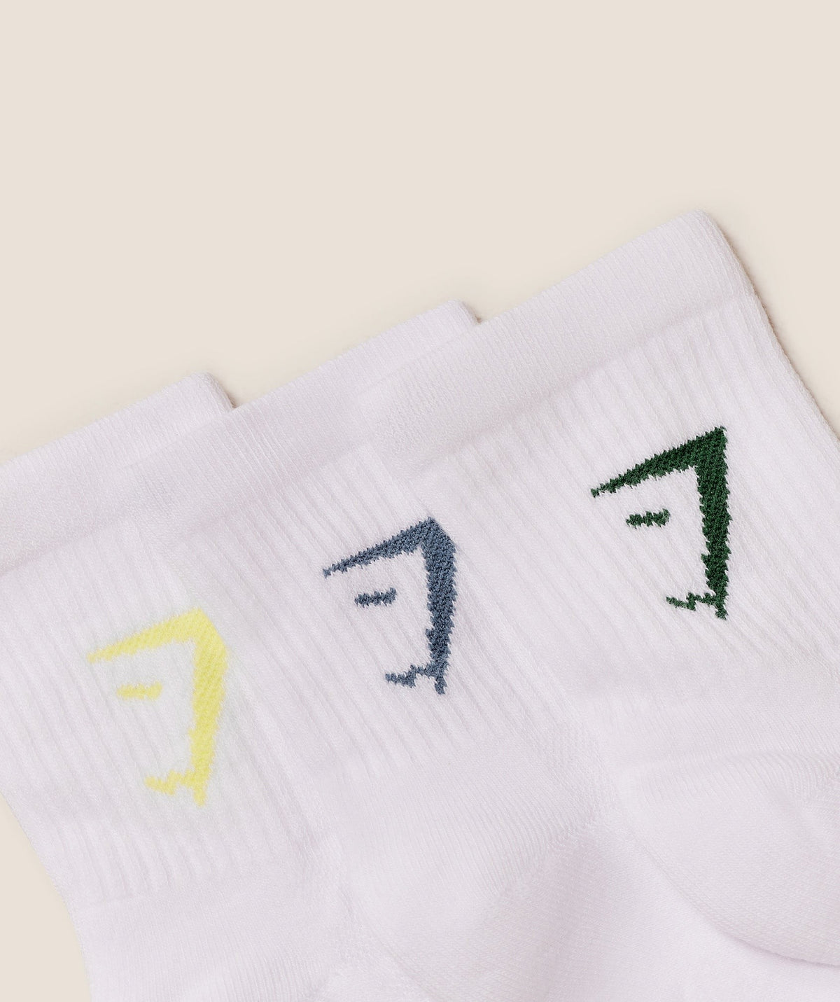Gymshark Midi Socks 3pk - Lift Green/Worn Blue/Sorbet Yellow