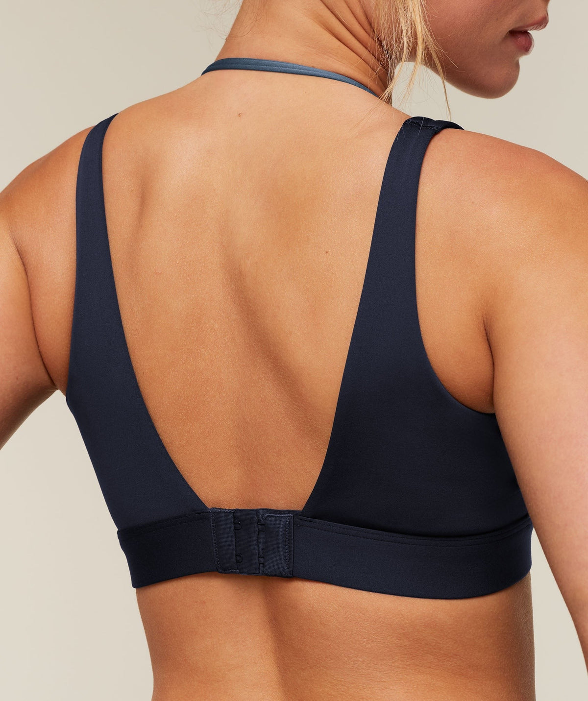 Gymshark Double Layer Medium Support Sports Bra - Heavy Blue/Shadow Blue
