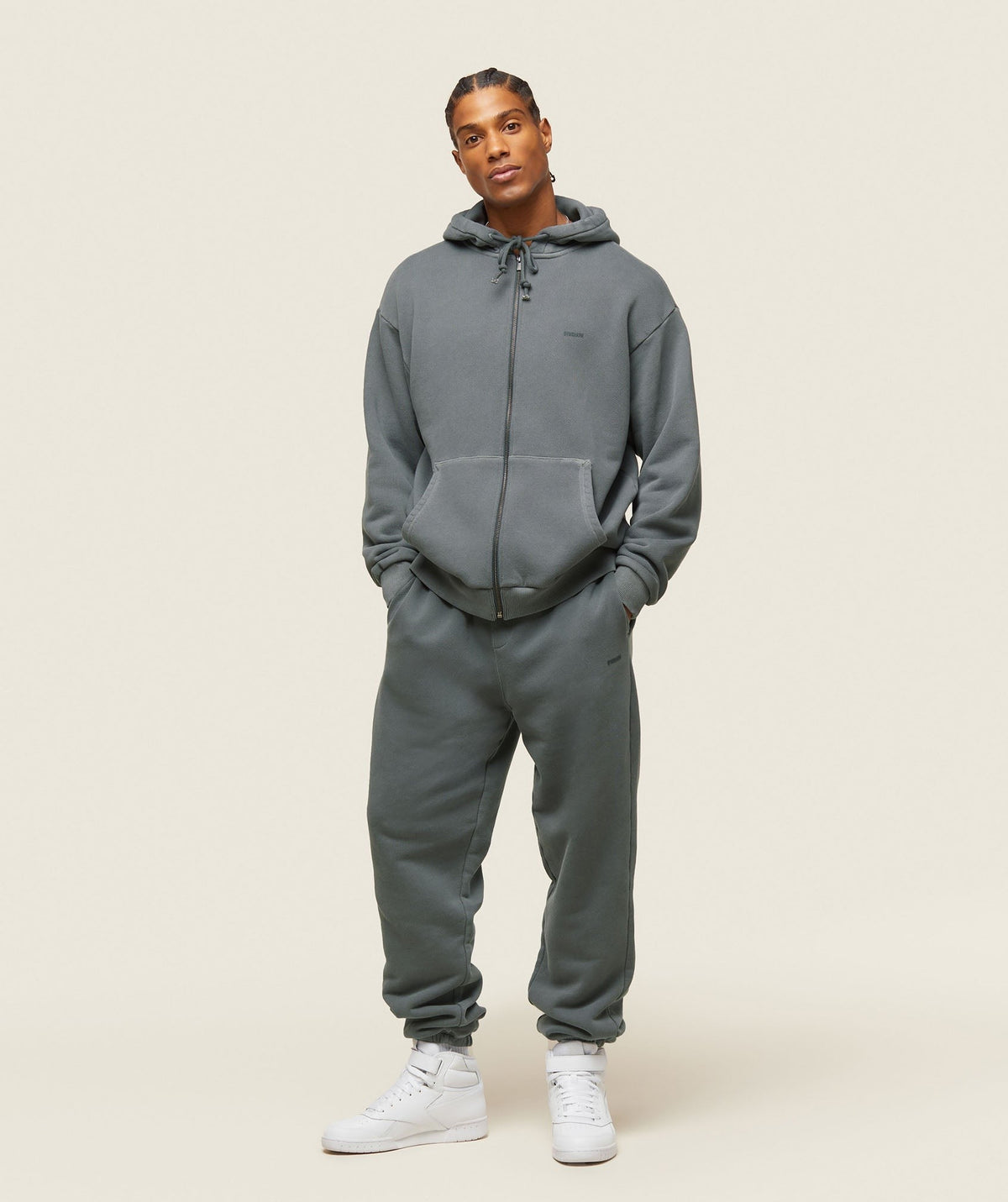 Gymshark Lifestyle Relaxed Zip Hoodie - Slate Teal