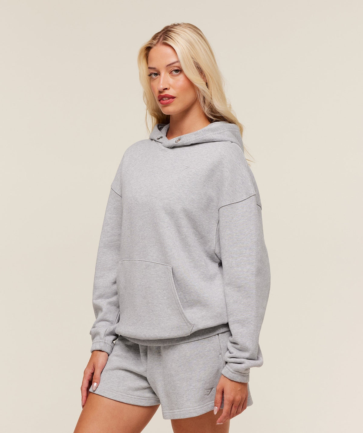 Gymshark Rest Day Sweats 2.0 Oversized Hoodie - Light Grey Core Marl