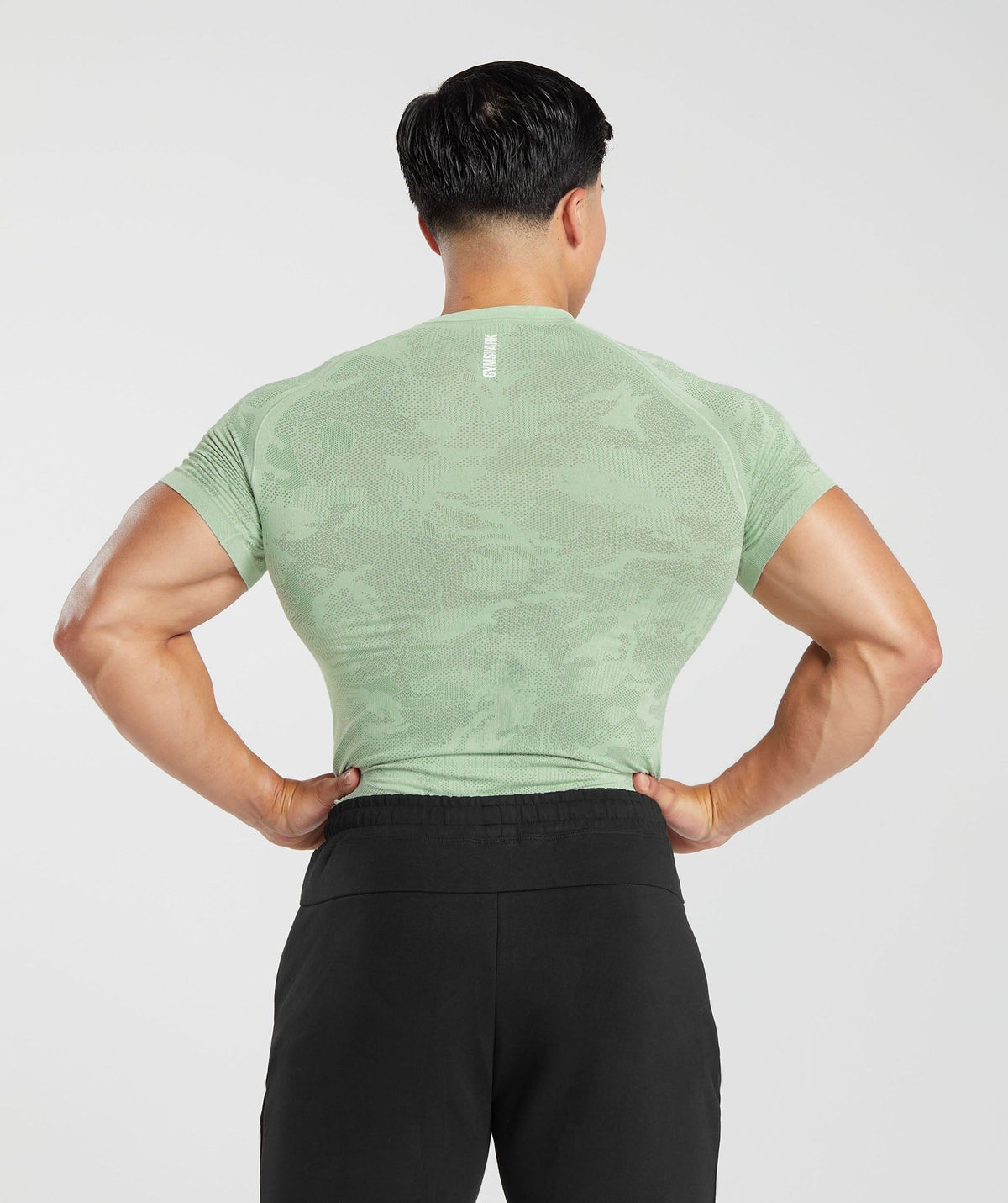 Gymshark Geo Seamless Tee - Flora Green/Willow Green
