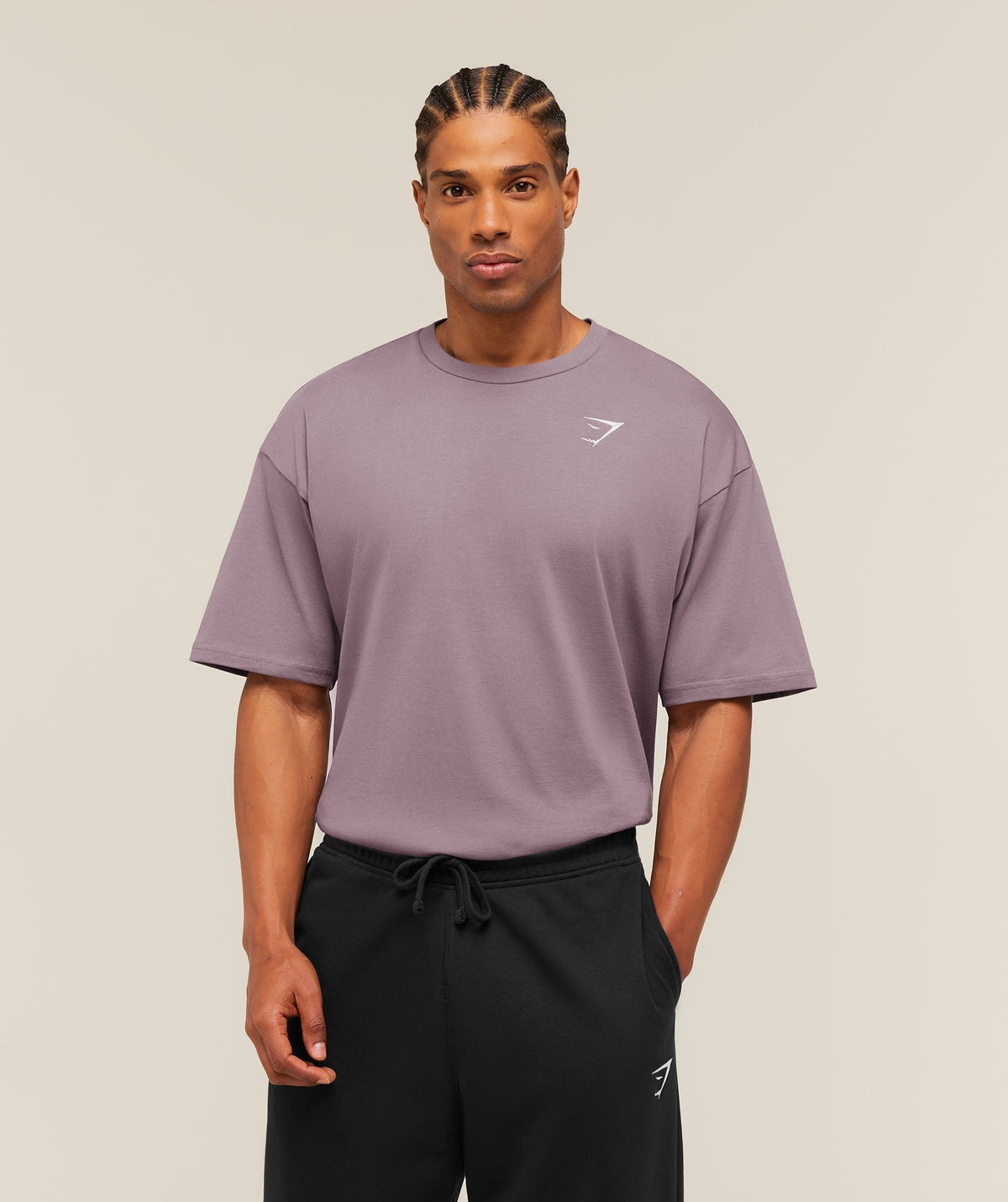 Gymshark Crest Oversized Tee - Dusk Purple