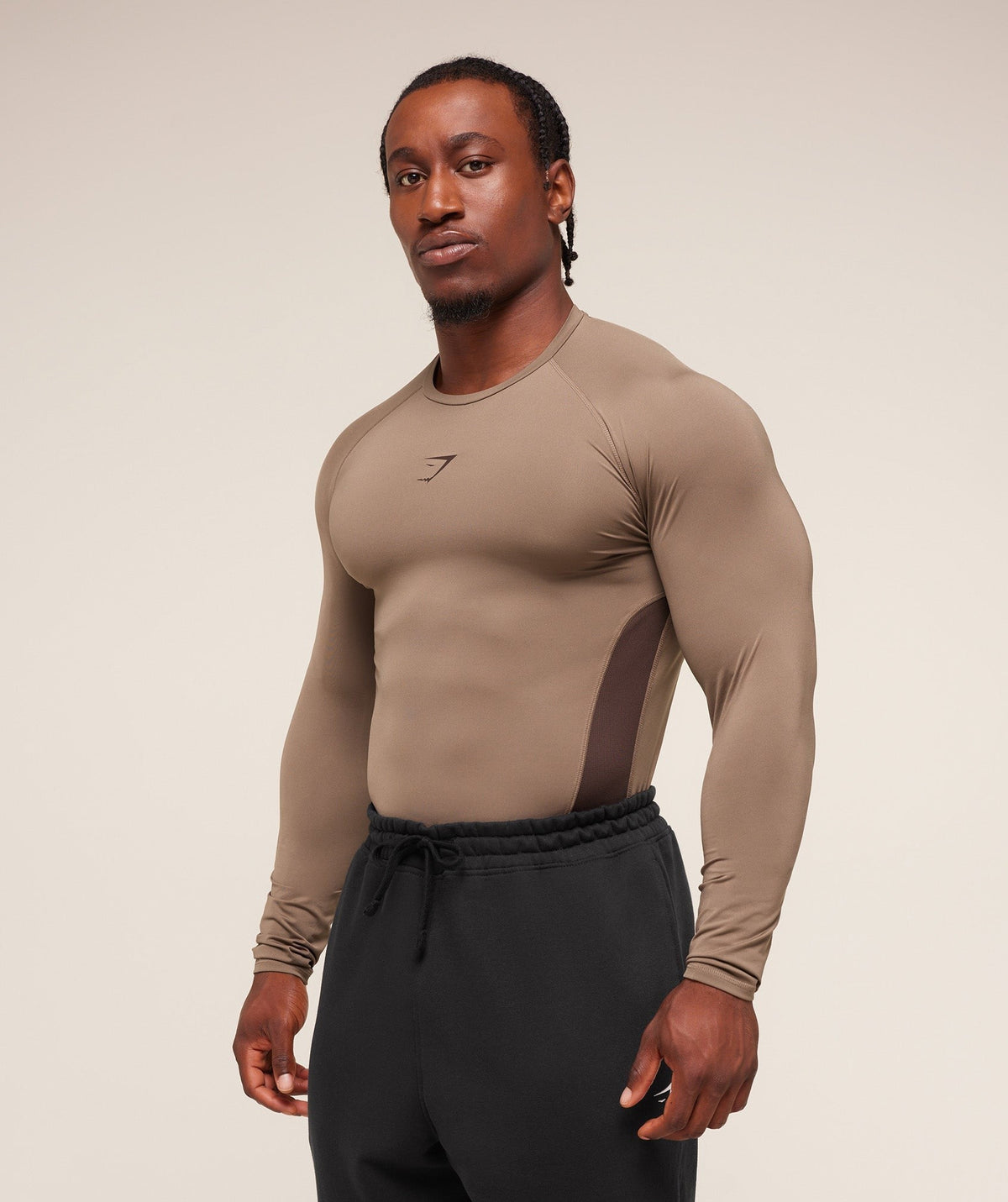 Gymshark Element Baselayer Long Sleeve Tee - Soul Brown/Archive Brown