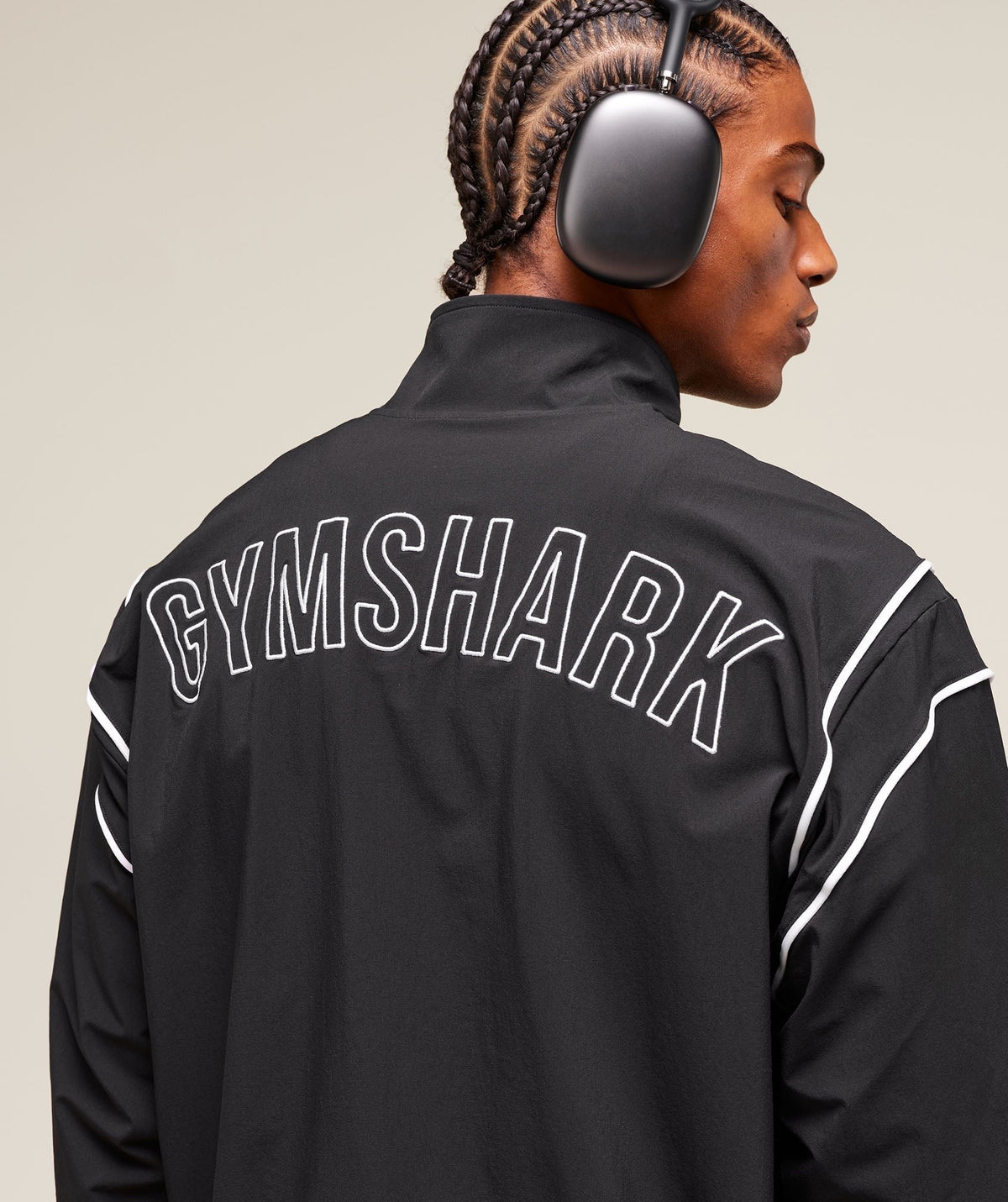 Gymshark Retro Crinkle Track Jacket - Black