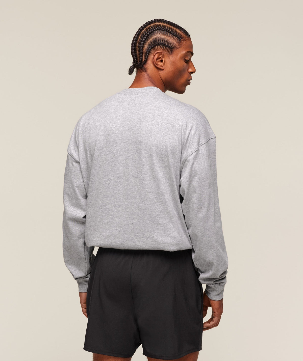 Gymshark GSLC Long Sleeve Tee - Light Grey Core Marl