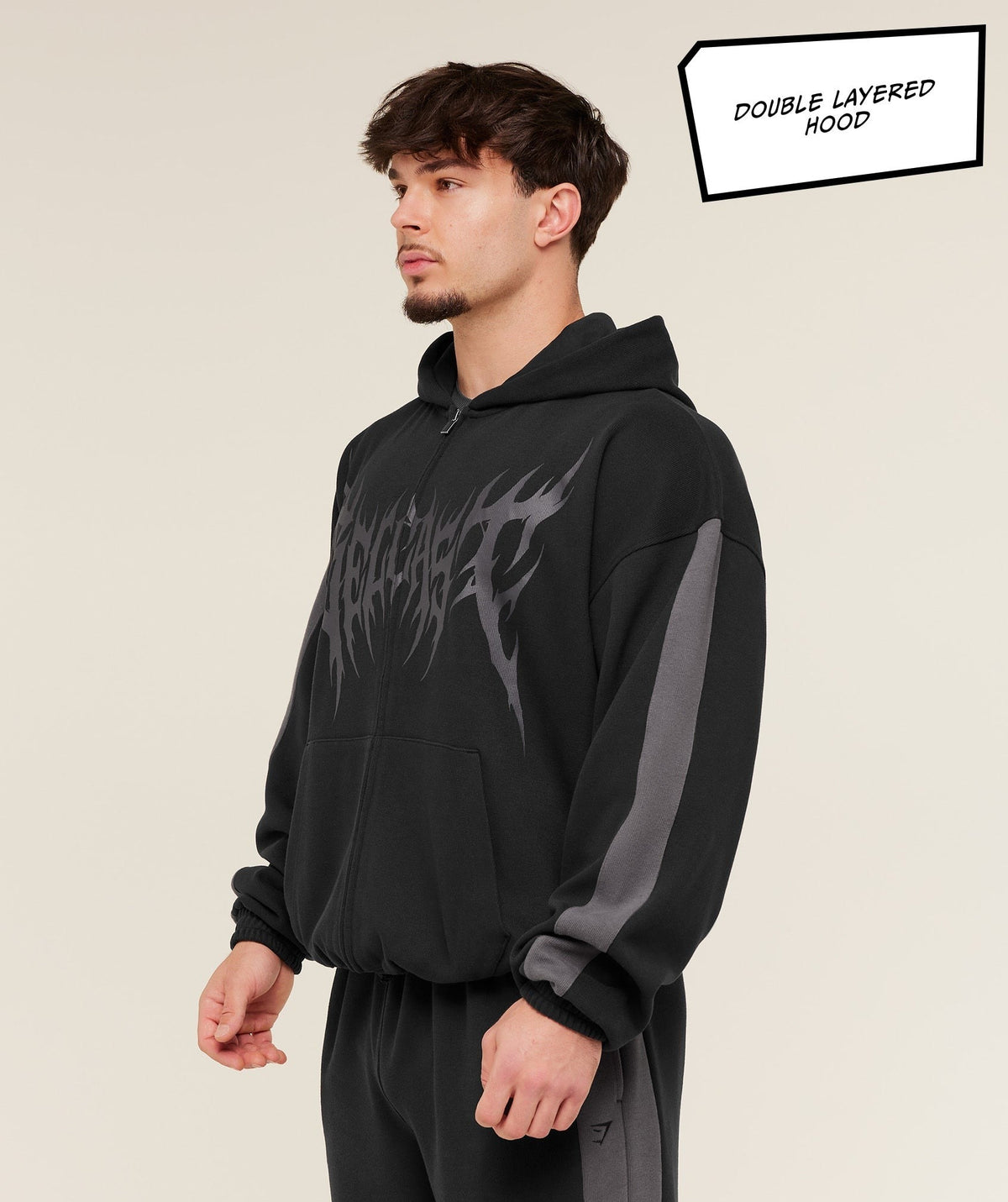 Gymshark x Carlos Belcast Zip Up Hoodie - Black