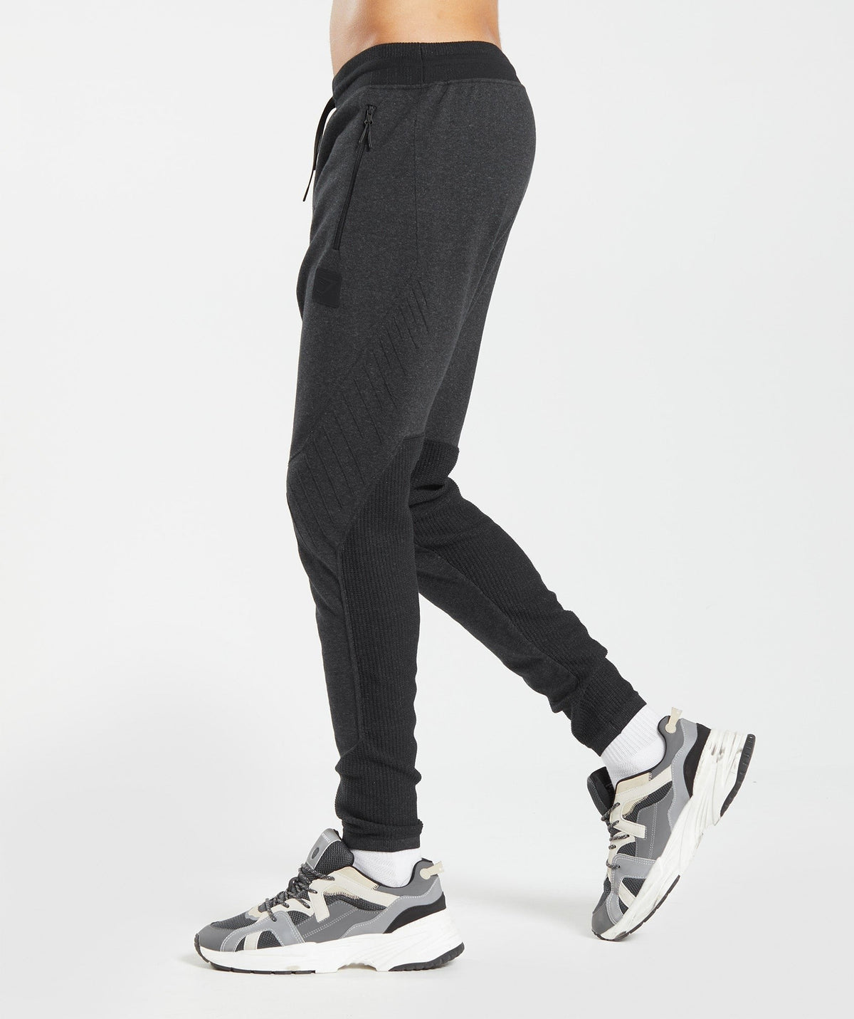 Gymshark Retake Knit Jogger - Black Marl/Black