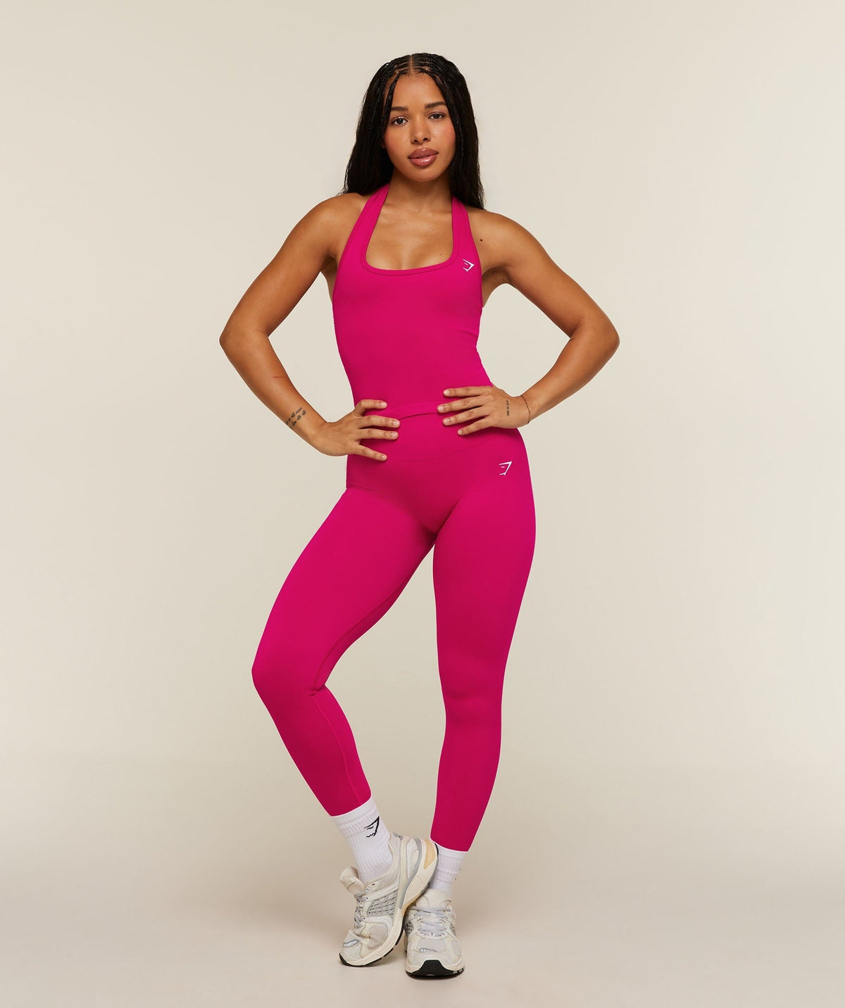 Gymshark Adapt Solid Halter Neck Tank - Performance Pink