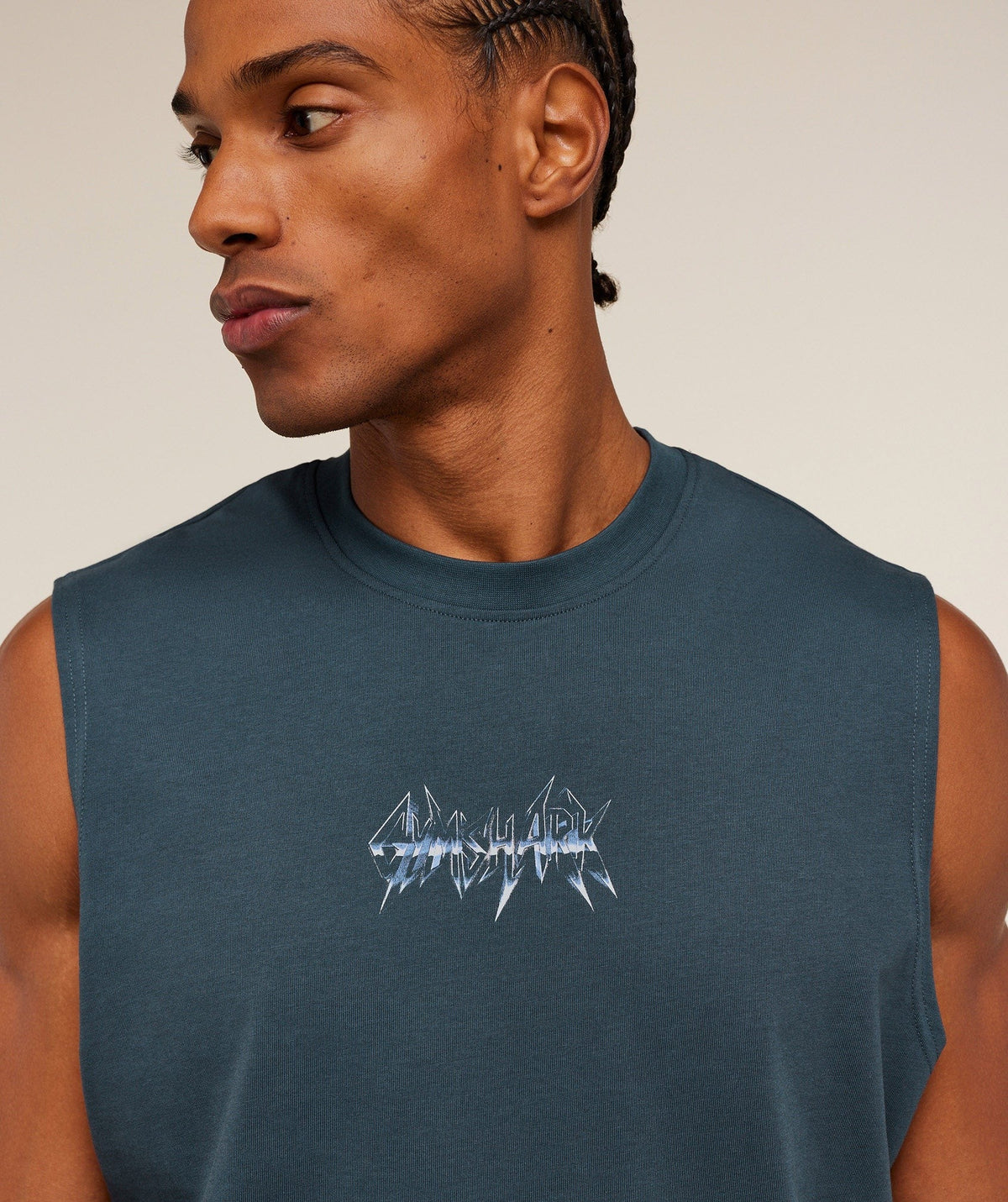 Gymshark Eagle Band Style Graphic Tank - Stealth Blue