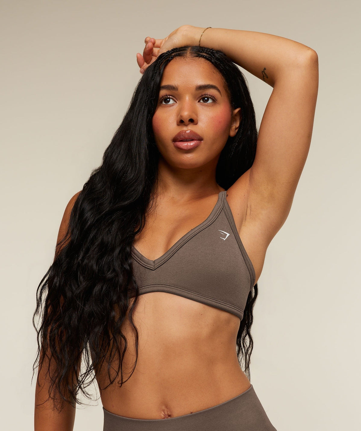 Gymshark Adapt Solid Sports Bra - Soft Brown