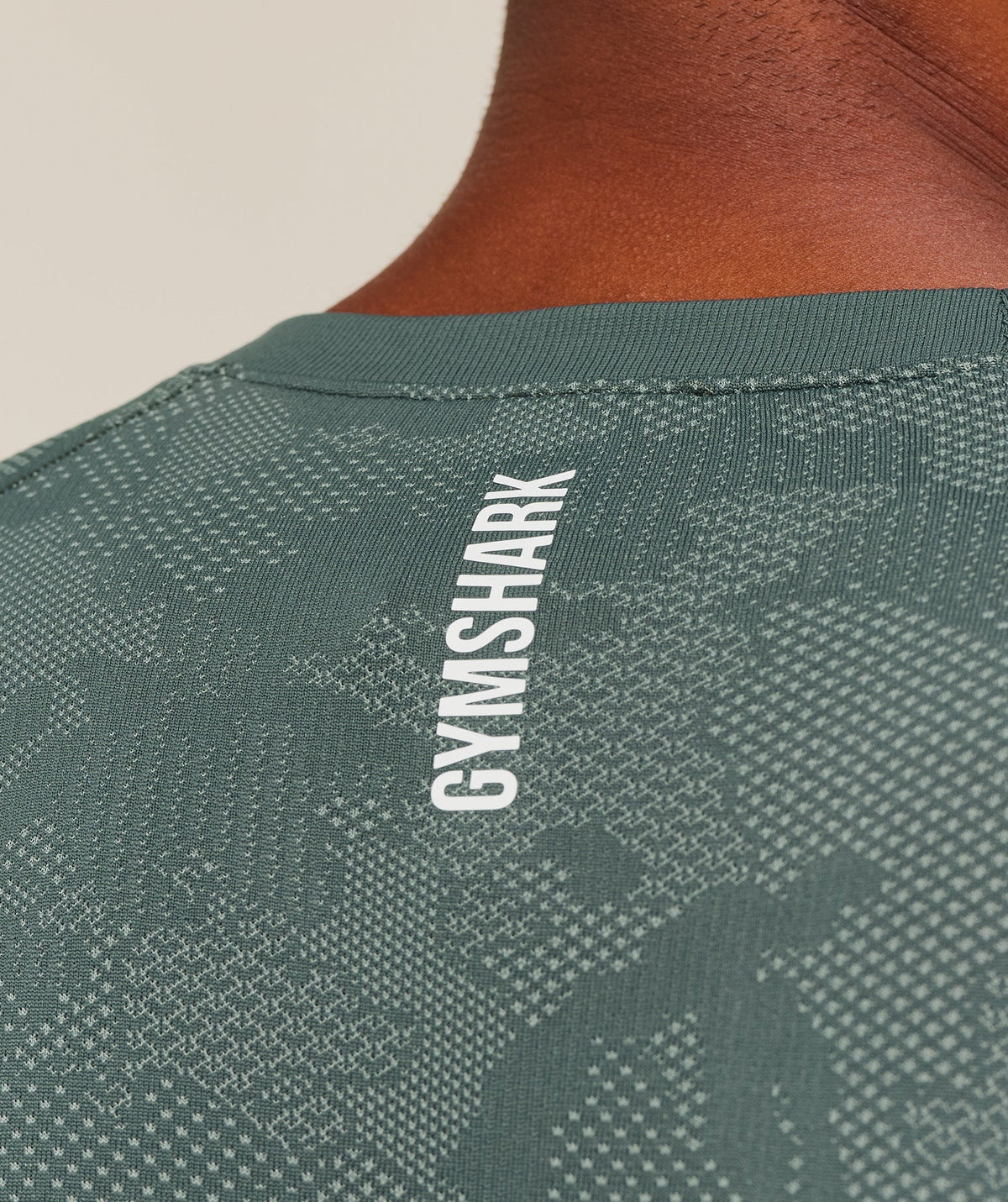 Gymshark Geo Seamless Long Sleeve Tee - Slate Teal/Denim Grey