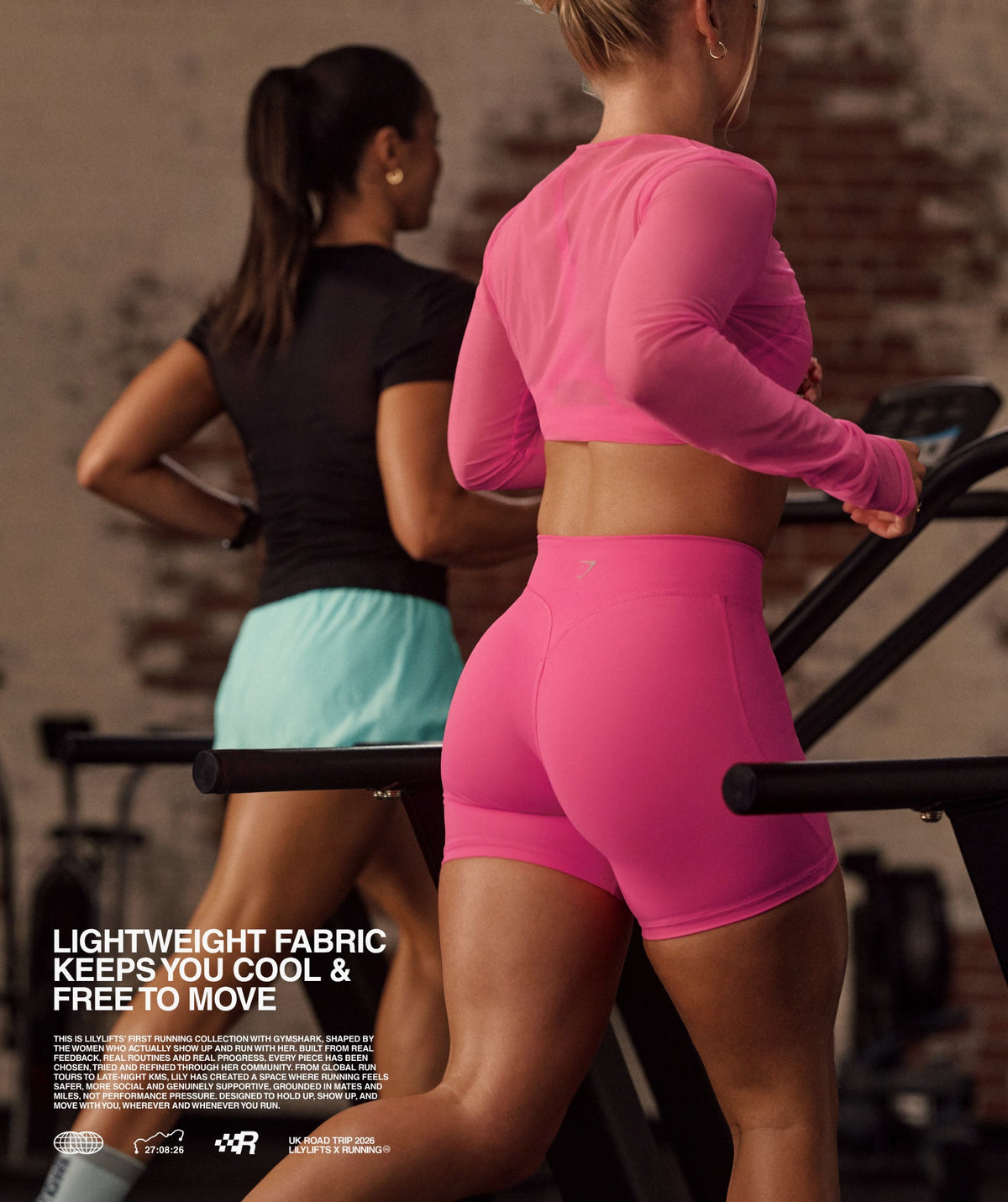 Gymshark Running Pocket Shorts - Energy Pink