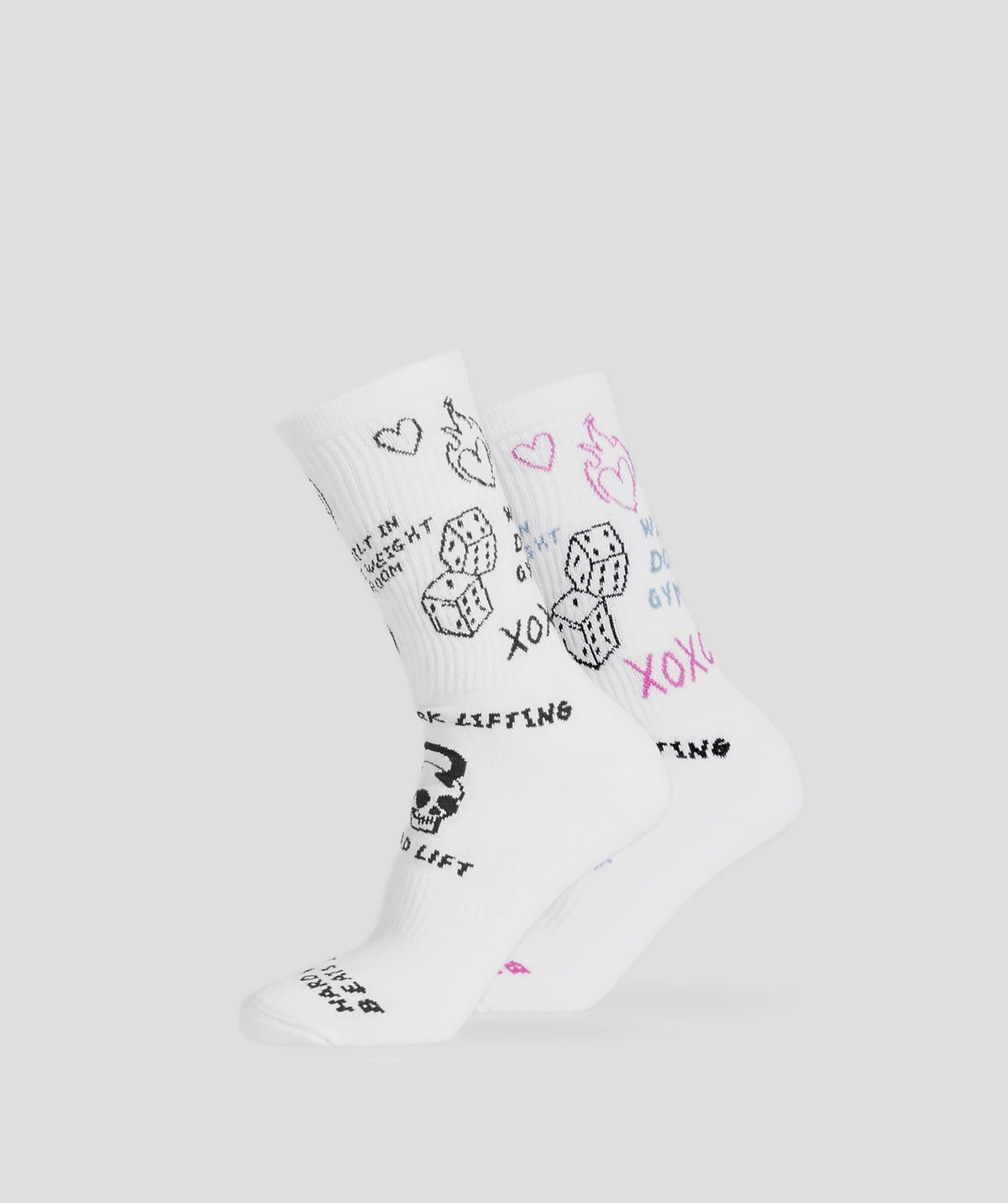 Gymshark Character Combi Crew 2pk - White/Black/Winning Pink/Classic Blue