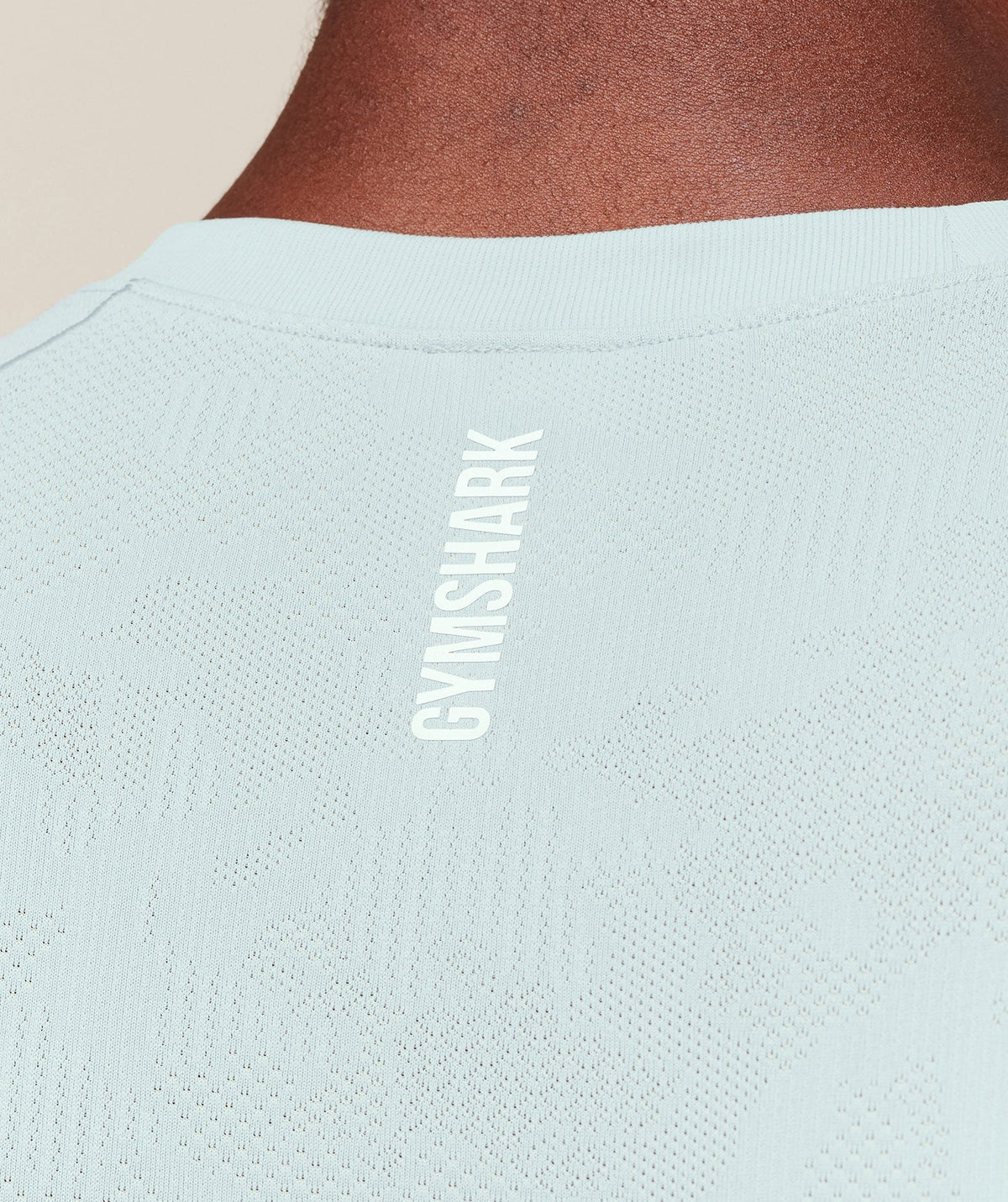 Gymshark Geo Seamless Tee - Smoke Blue/Soft White