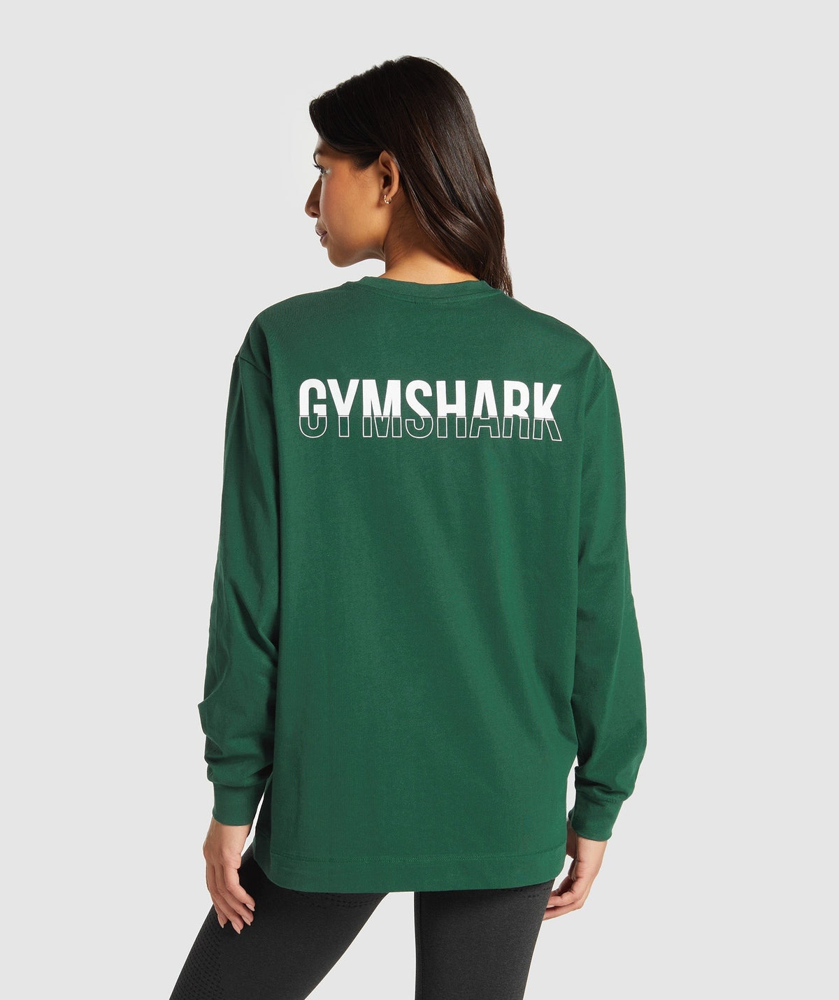 Gymshark Fraction Long Sleeve Tee - Conditioning Green