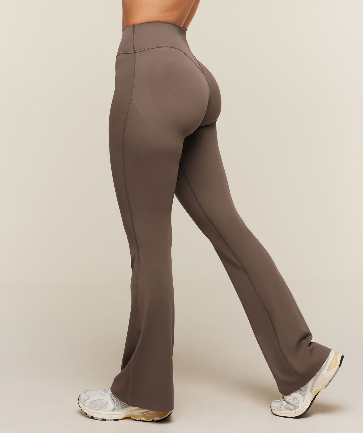Gymshark Shape Bonded Flared Leggings - Soft Brown