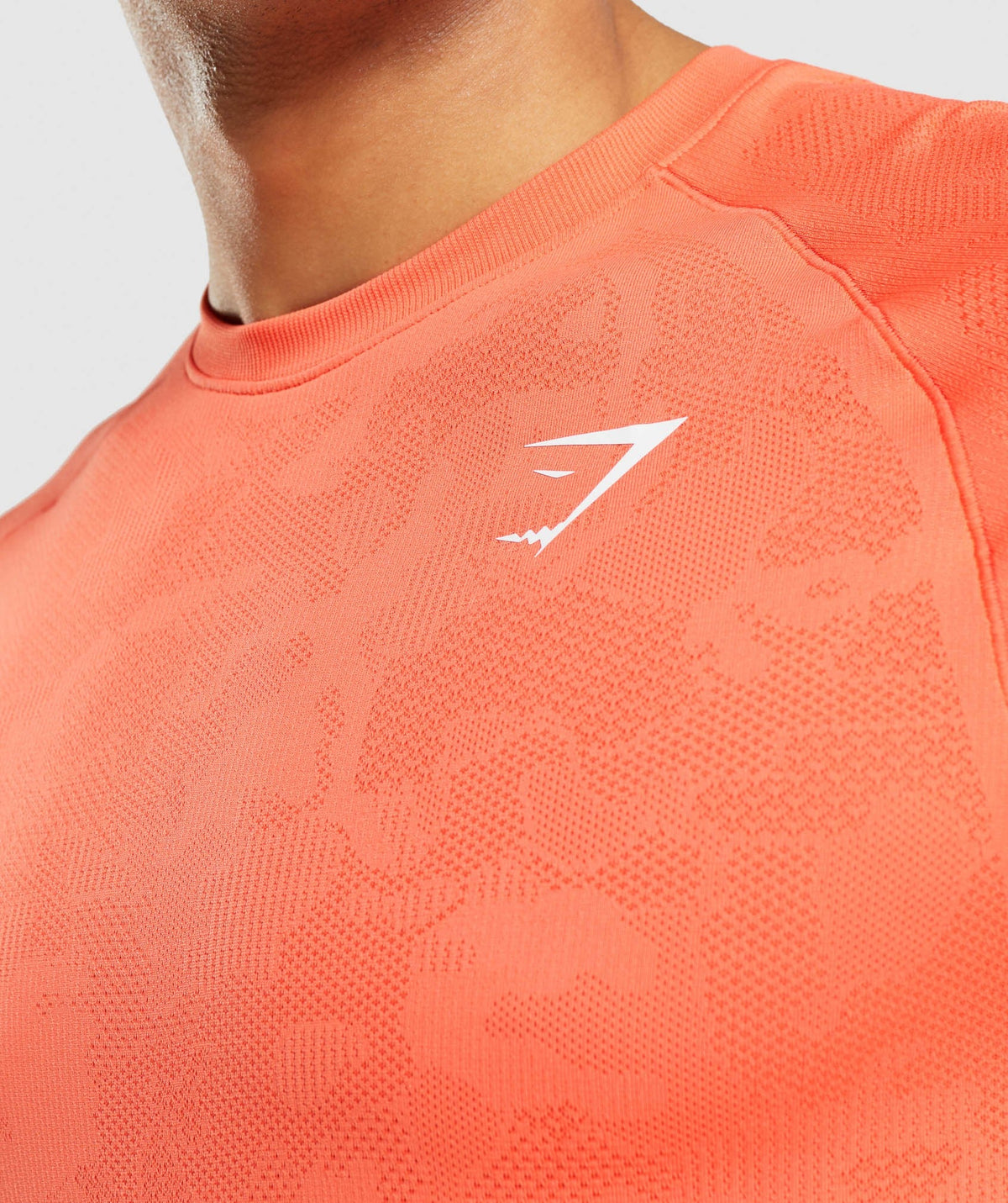 Gymshark Geo Seamless Tee - Papaya Orange/Spicy Orange